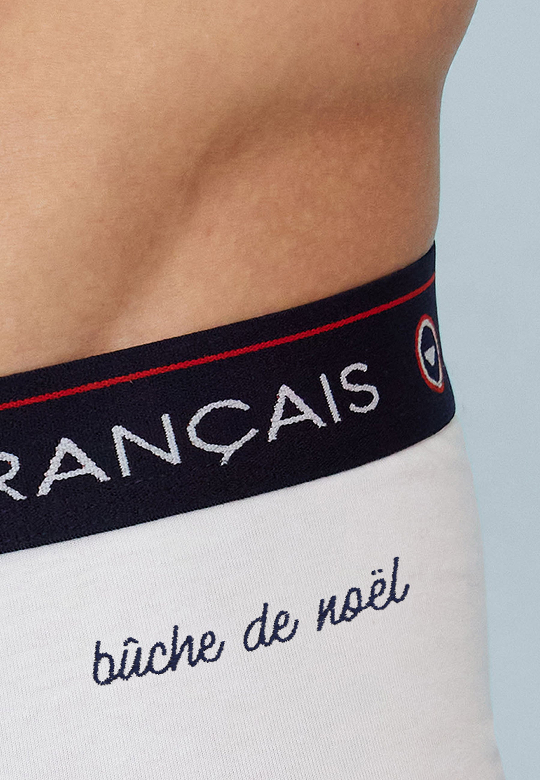 Slip blanc en coton - Intrépide Blanc Bûche de Noël