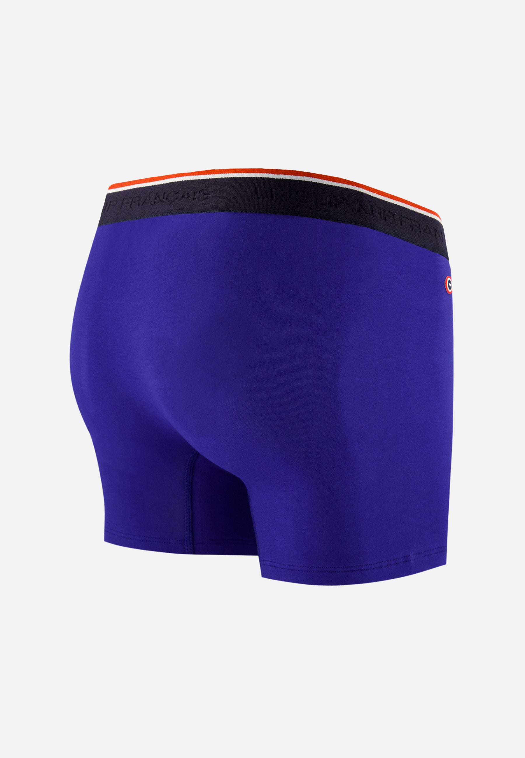 Boxer long bleu en coton - Michel Indigo