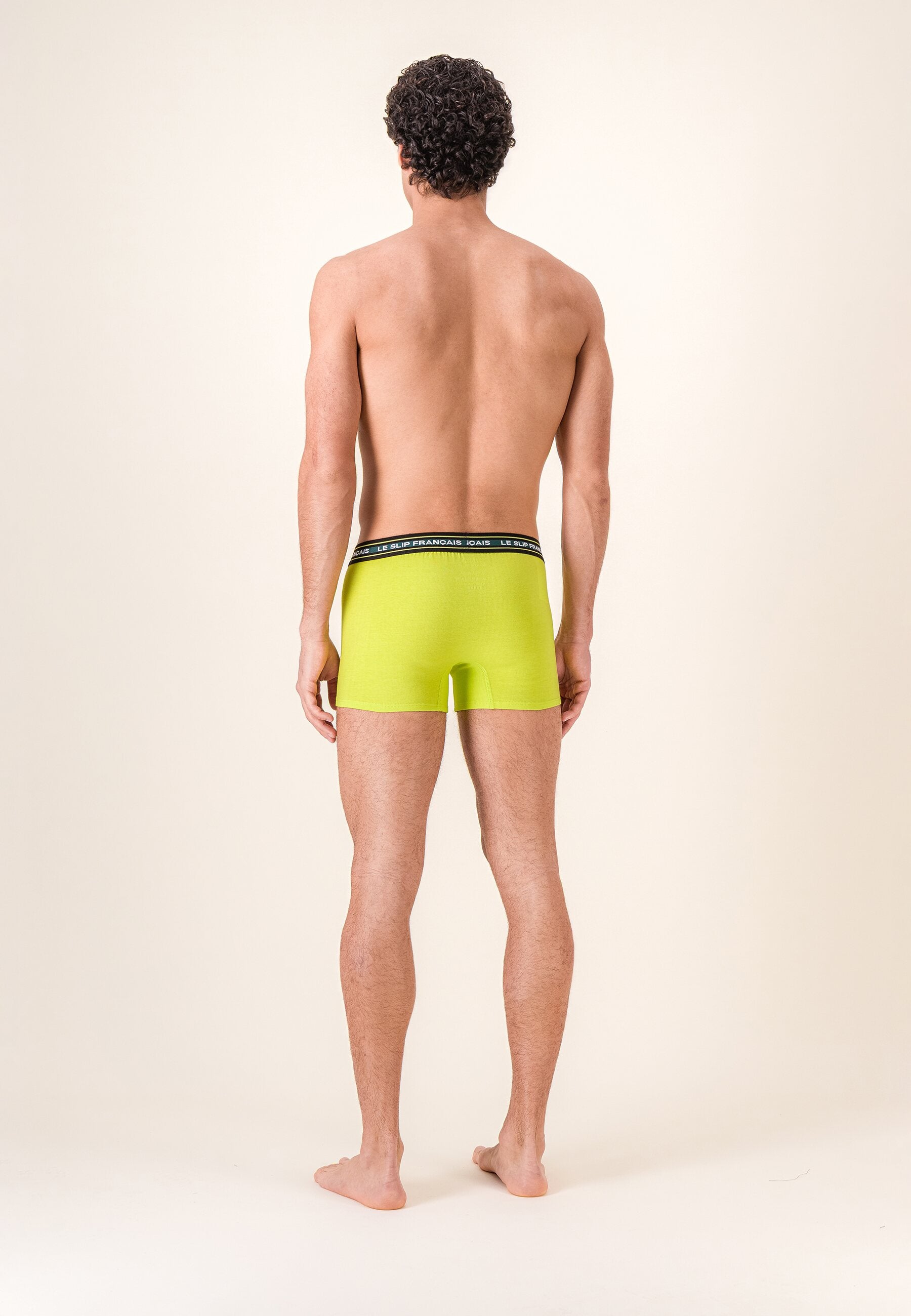 Lot de 3 boxers en coton - Boxers Vert Forêt Jaune Anis Vert Sauge