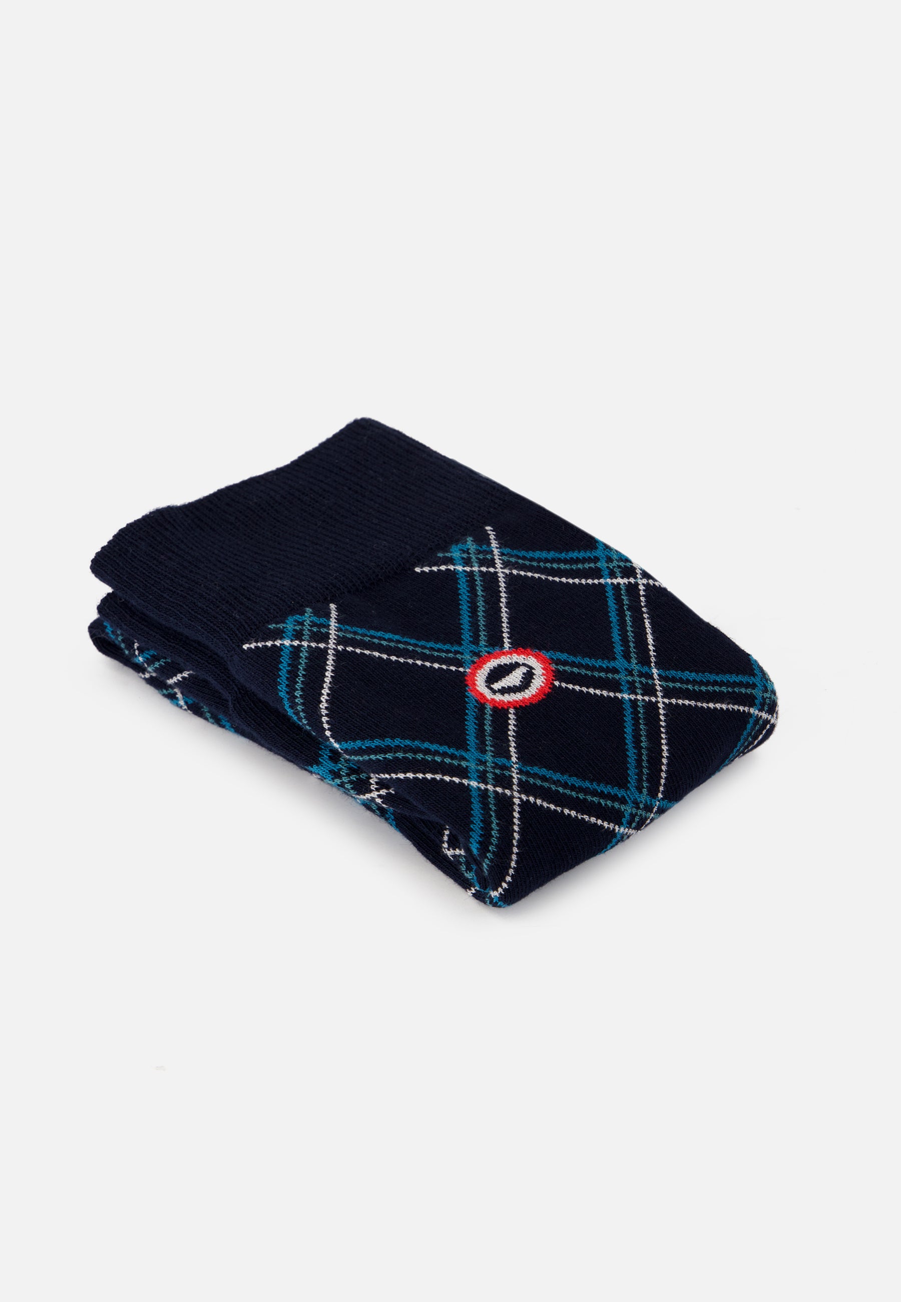 Topaz mid-calf socks with fancy checks - Lucas Topaz Checks