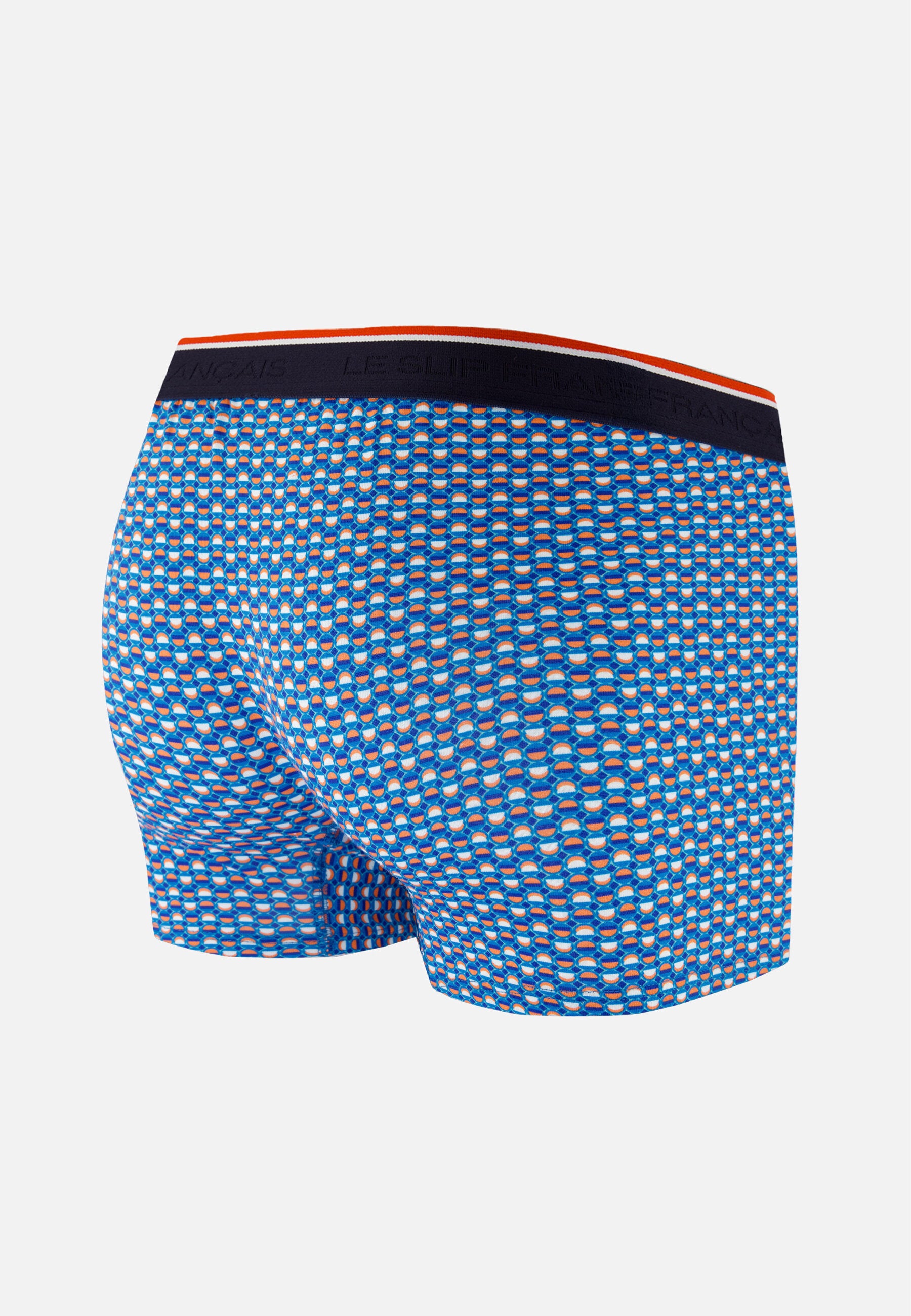 Boxer vert à motif cercle en coton - Marius Cercle Vert Azur