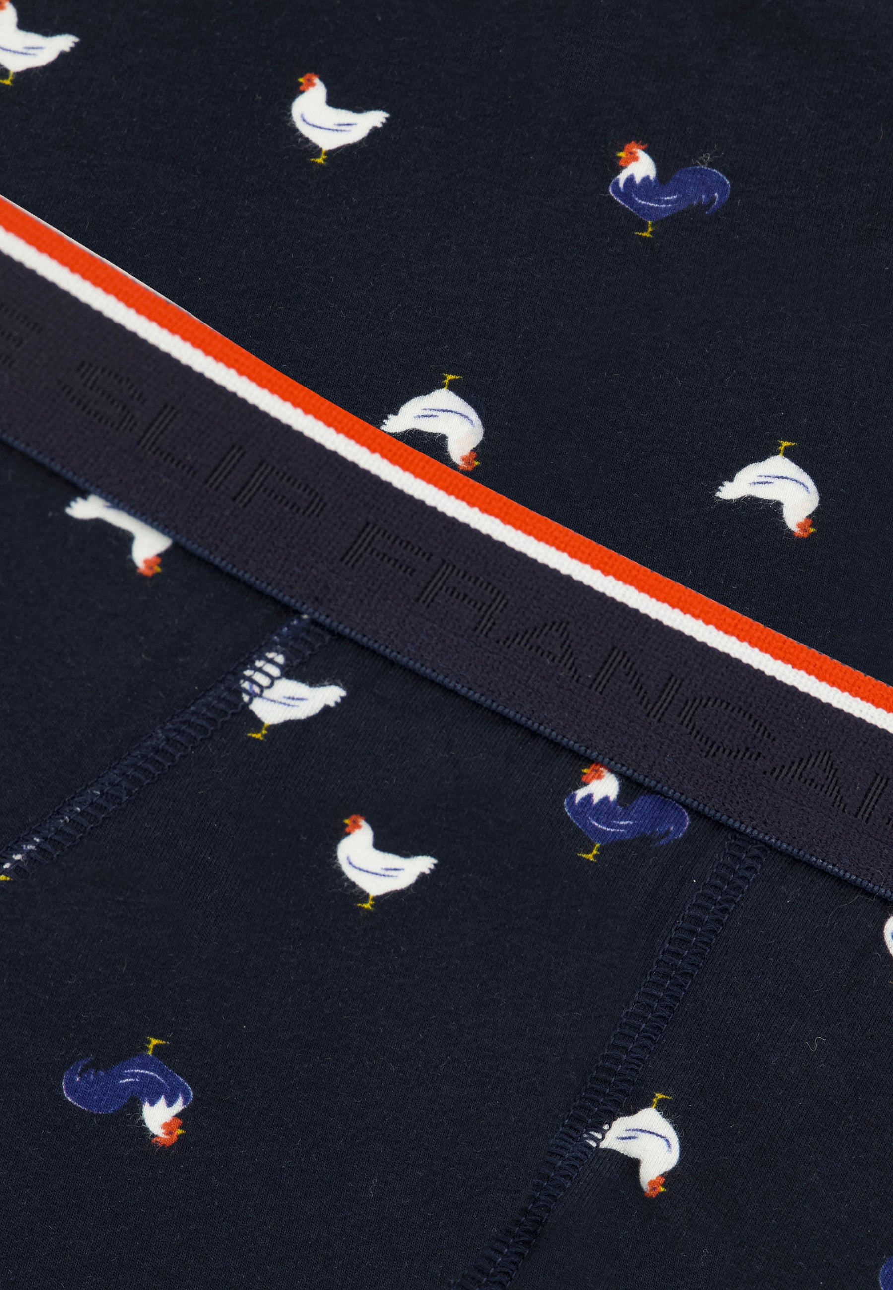 Boxer à motif coq marine en coton - Marius Coq Marine
