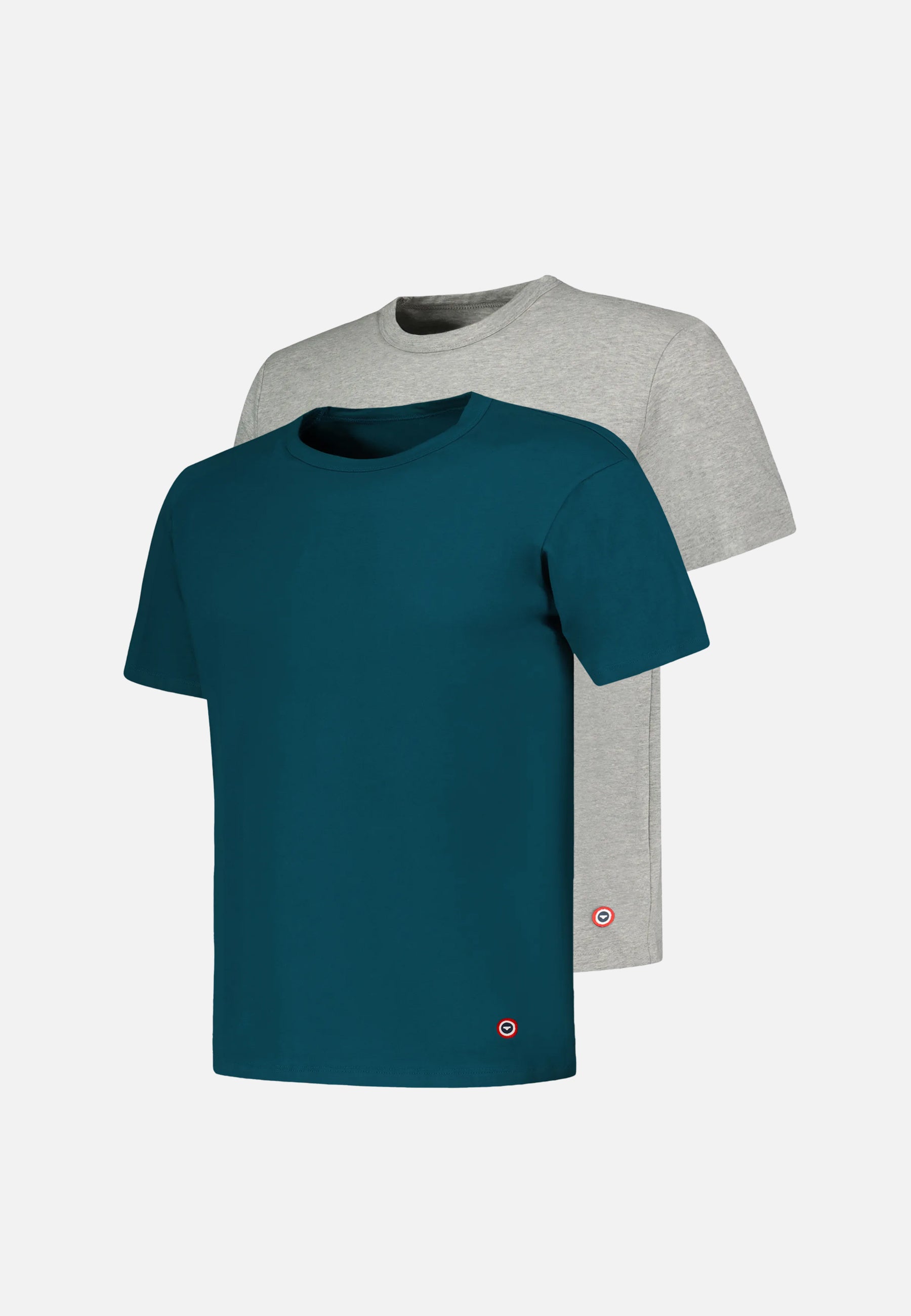 Pack of 2 short-sleeved cotton t-shirts - Formidable short-sleeved t-shirts in Teal and White