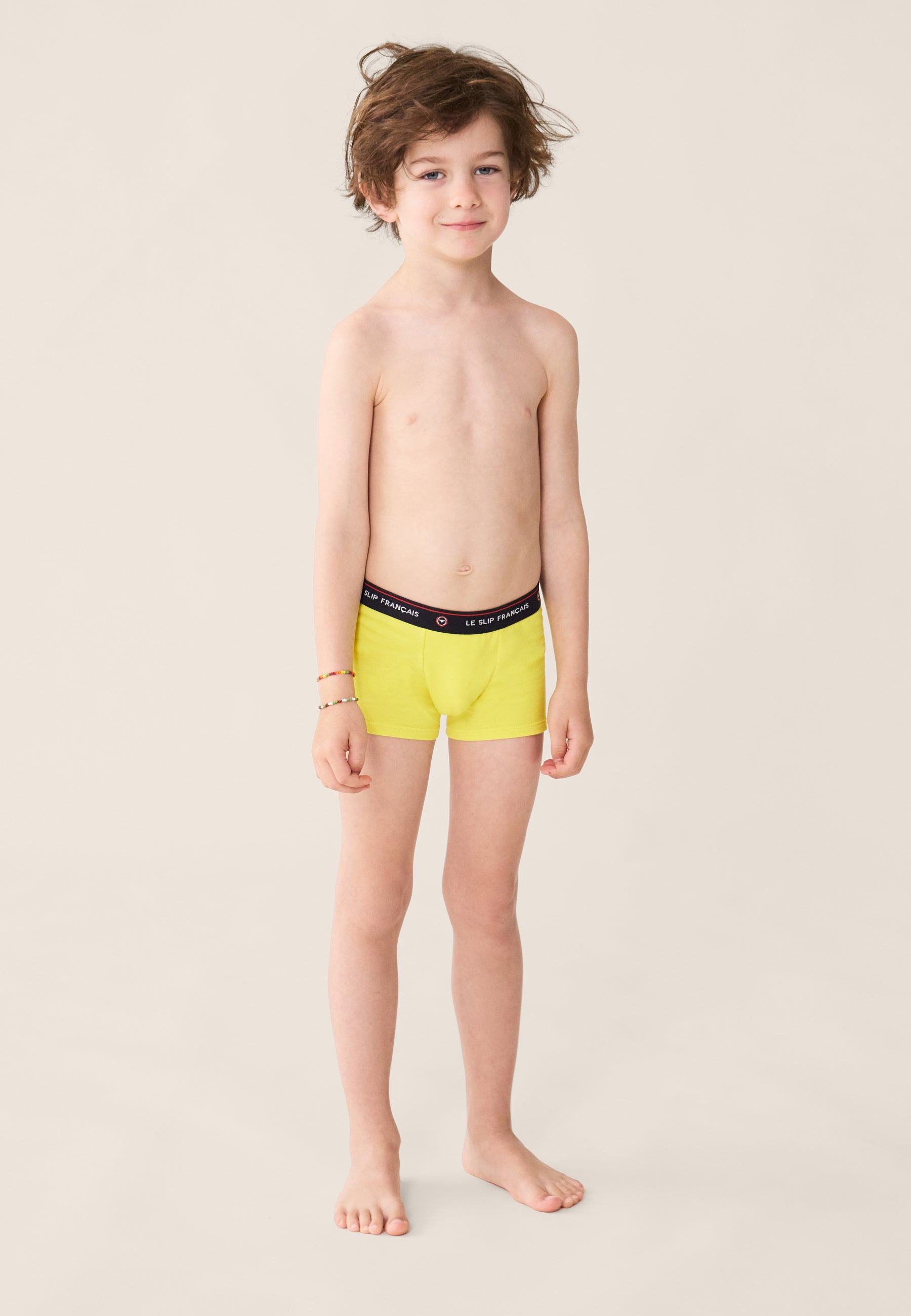 Boxer enfant jaune tournesol en coton - Petit Joseph Tournesol