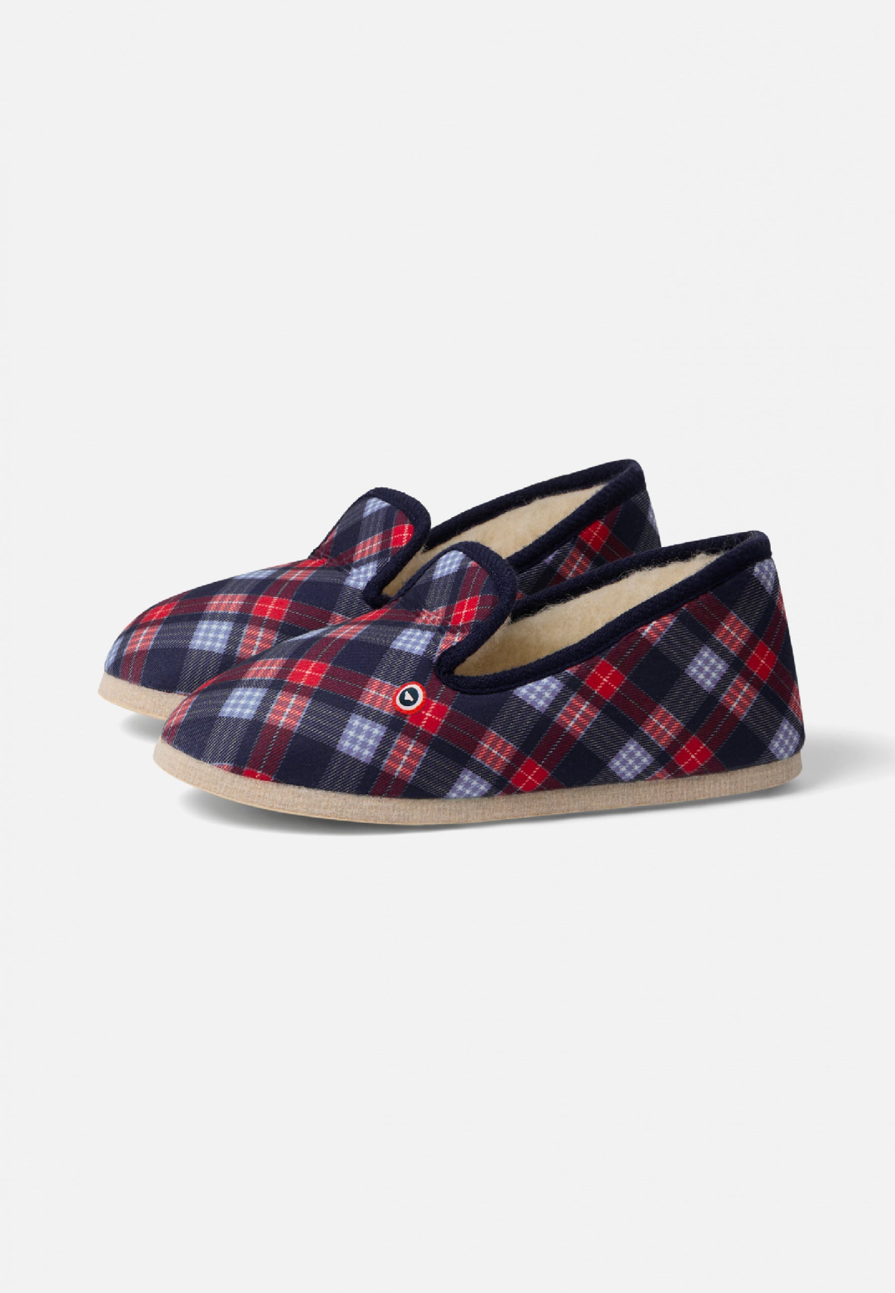 Chaussons d'intérieur en laine - Pantoufles Tartan