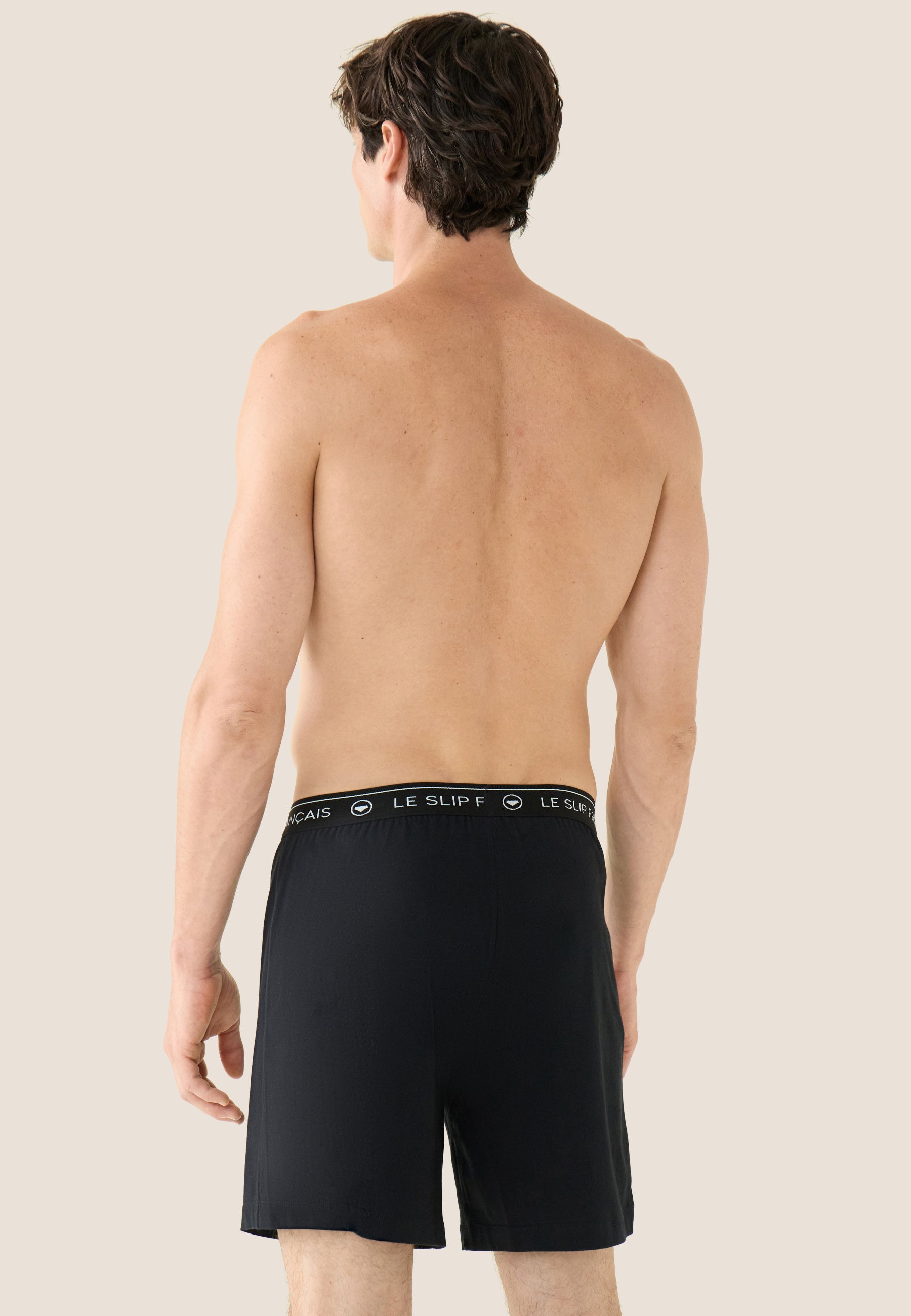 Bas de pyjamas court noir en coton - Invincible Noir