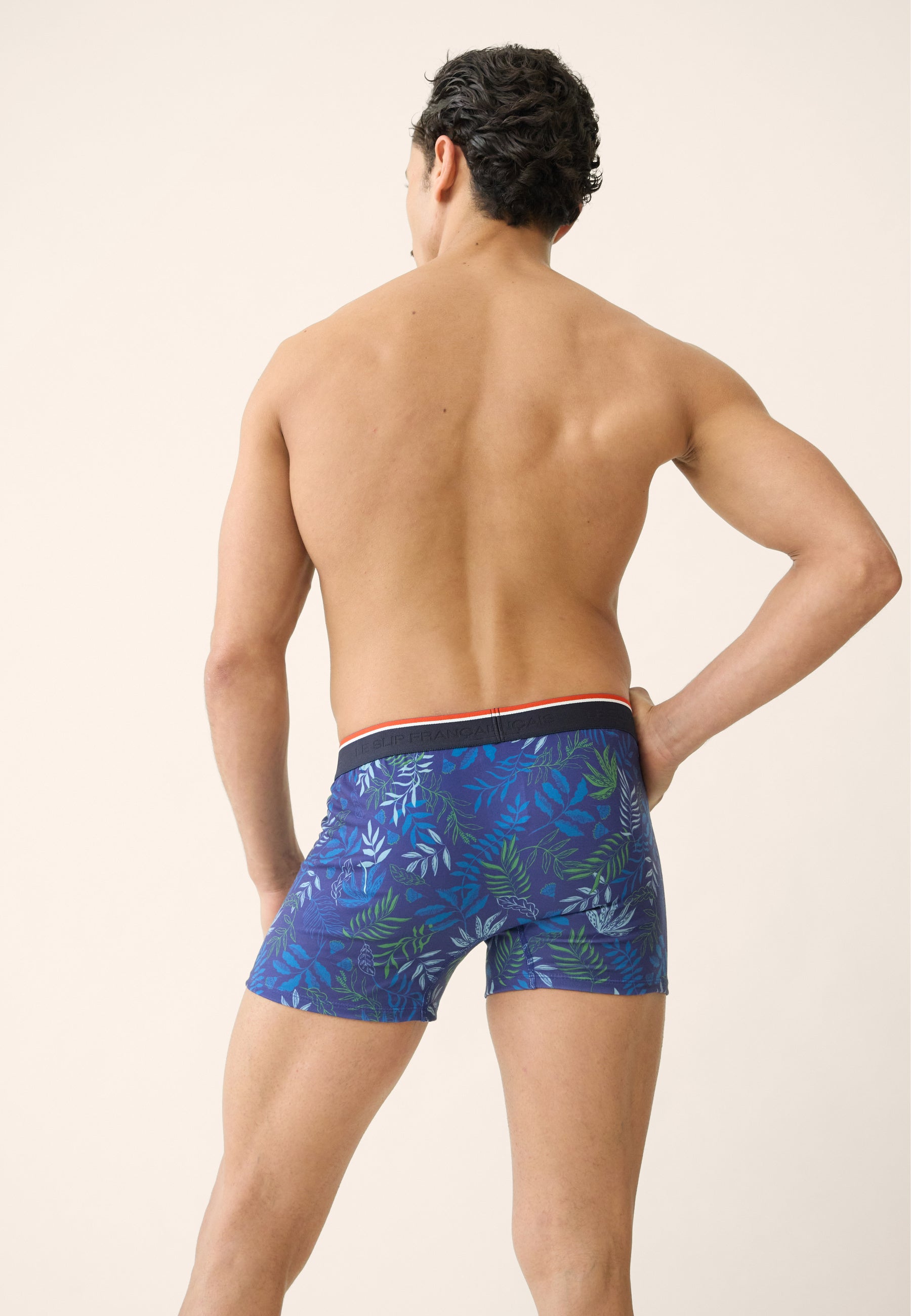 Lot de 3 boxers en coton - Boxers Sous Bois Indigo Bleu Turquoise Marine