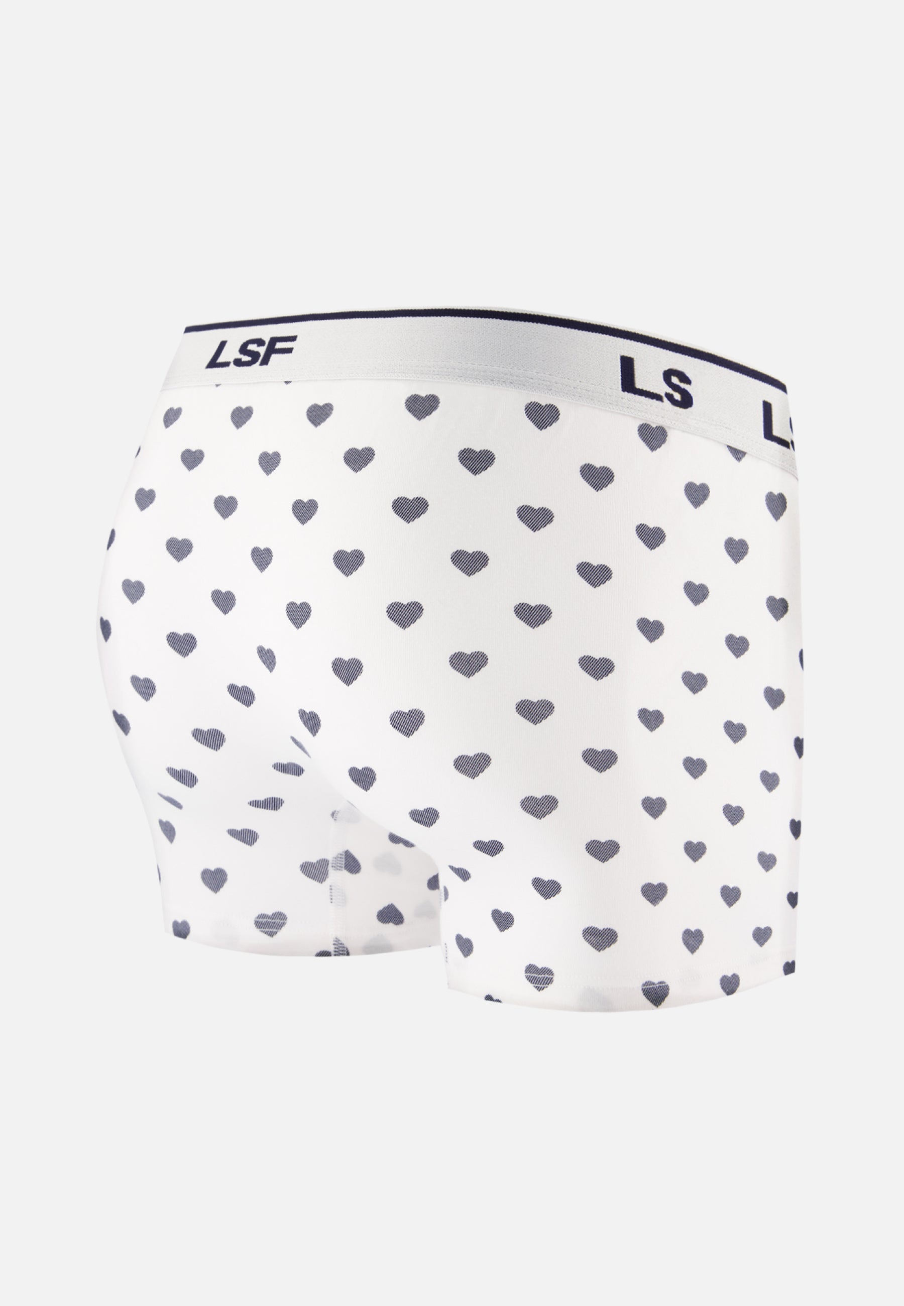 Navy blue cotton heart boxer shorts - Marius Petit Coeur Marine