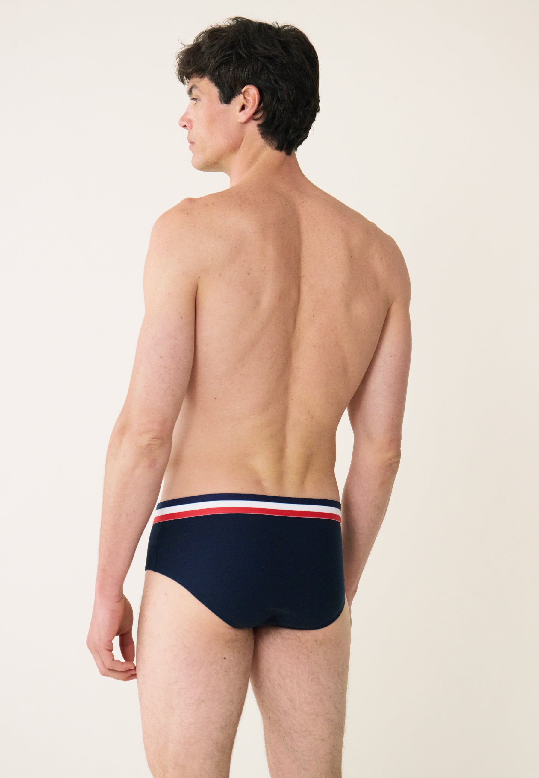 Men's navy blue swim briefs - Tempête Marine