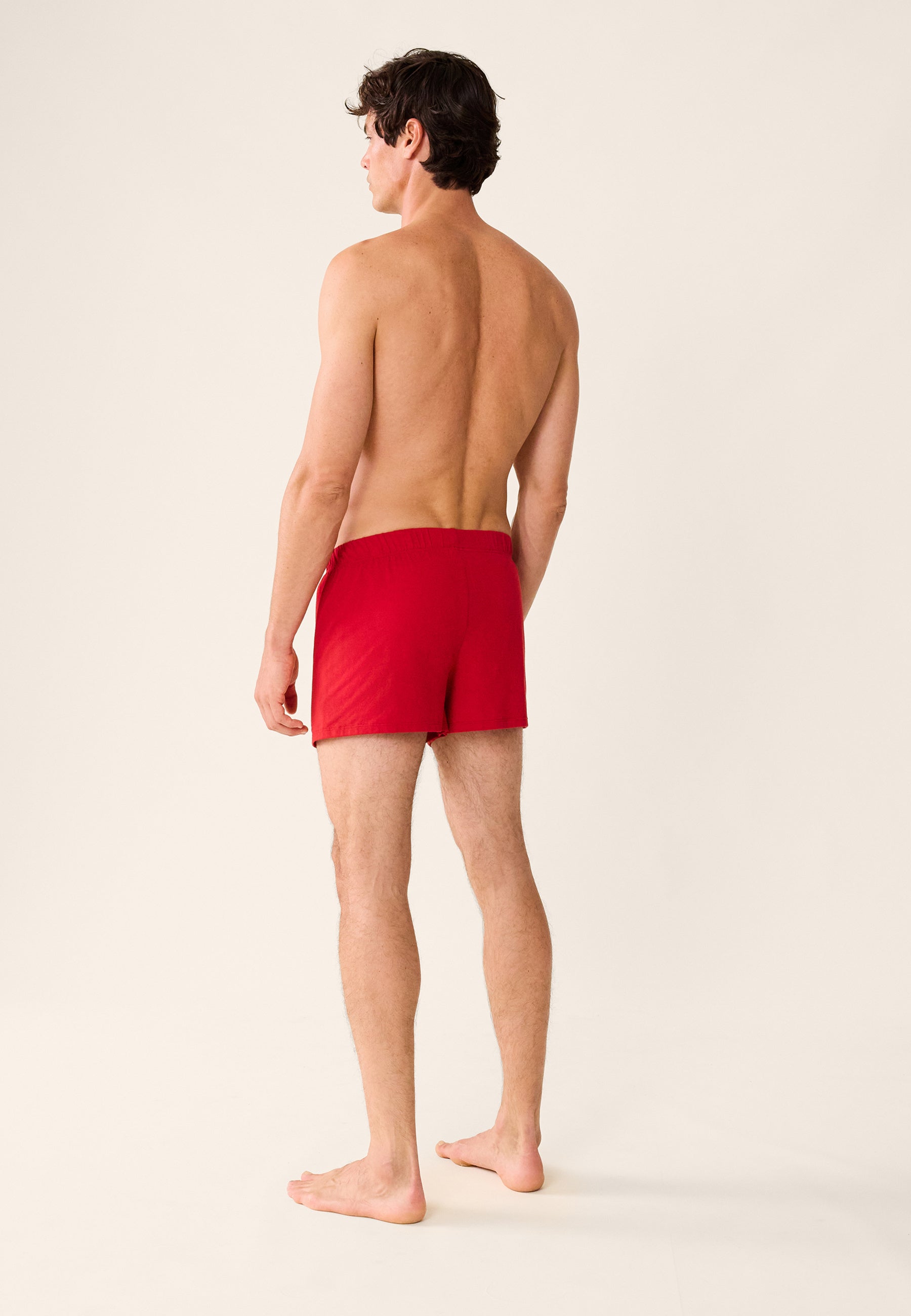 Red cotton jersey boxer shorts - Fredo Red