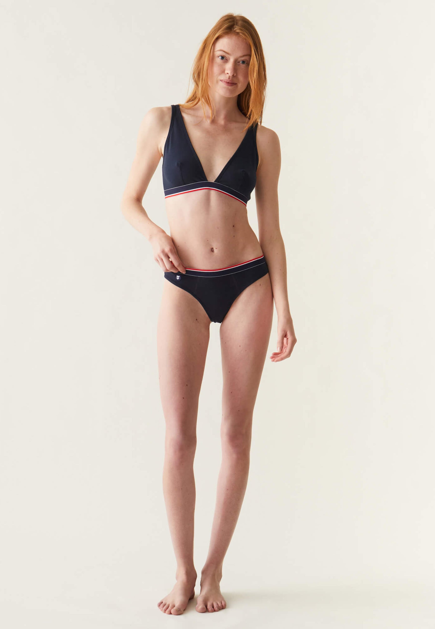 Soutien-gorge foulard en coton - Angèle Marine