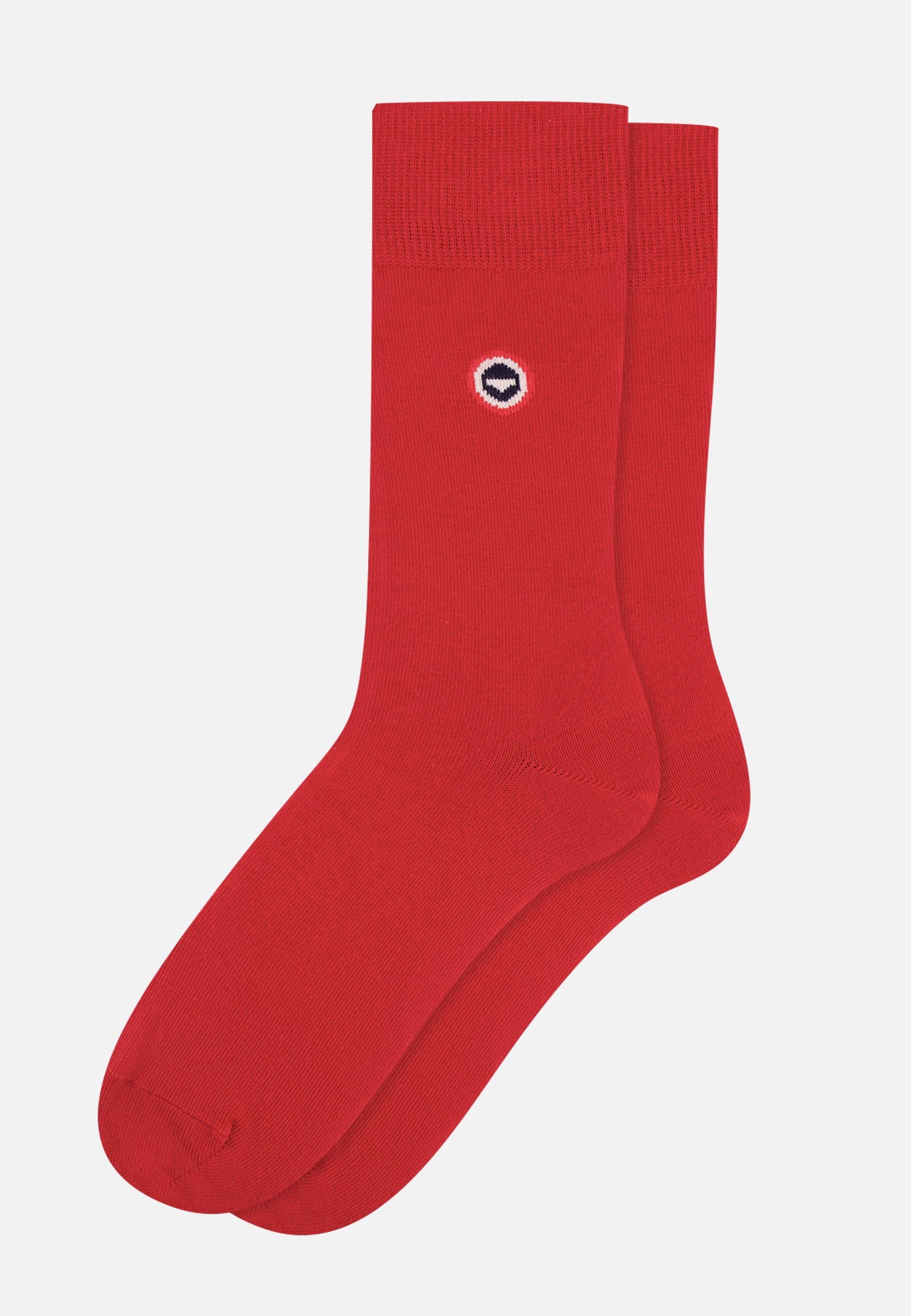 Unisex cotton mid-calf socks - Lucas Cherry Red