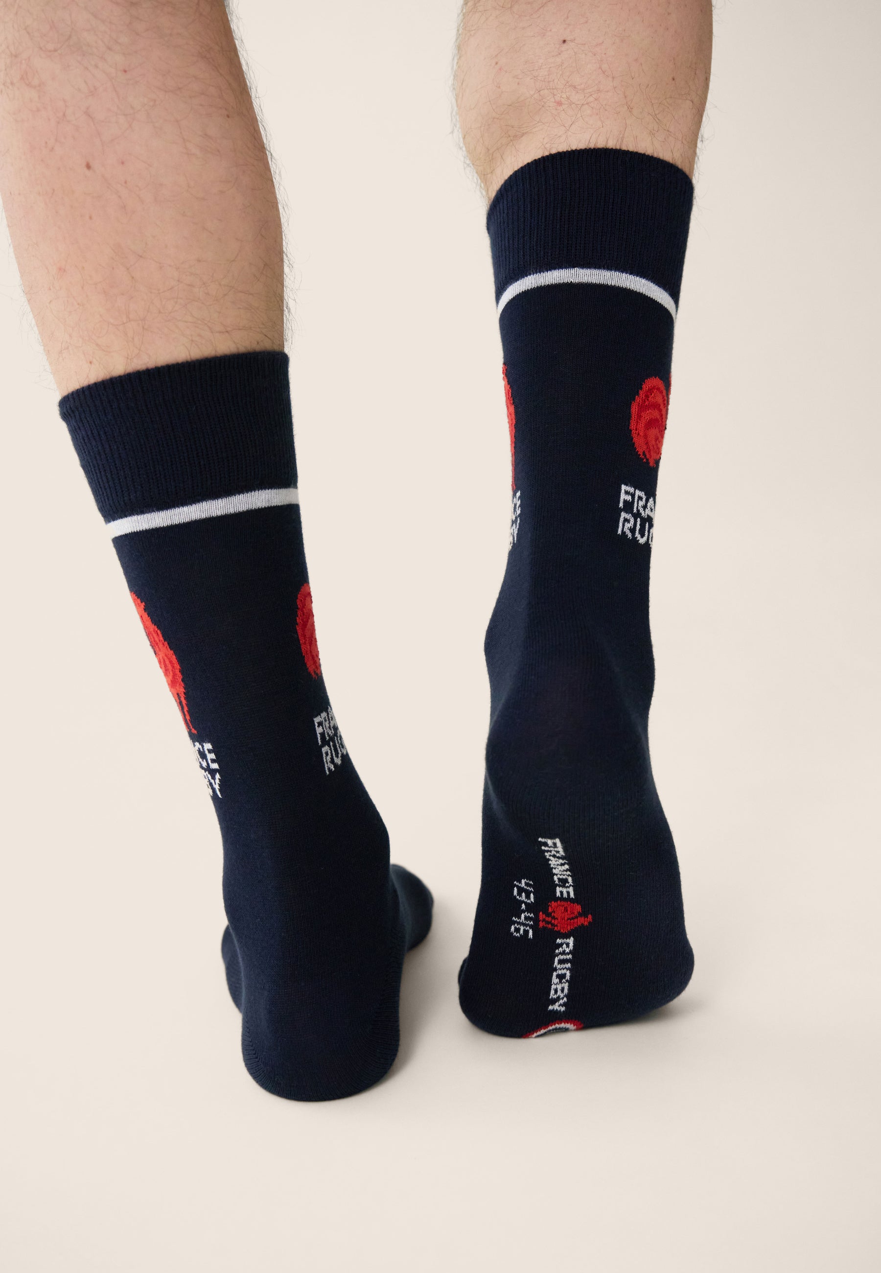 Chaussettes mi-hautes bleu marine France Rugby - Lucas France Rugby Marine