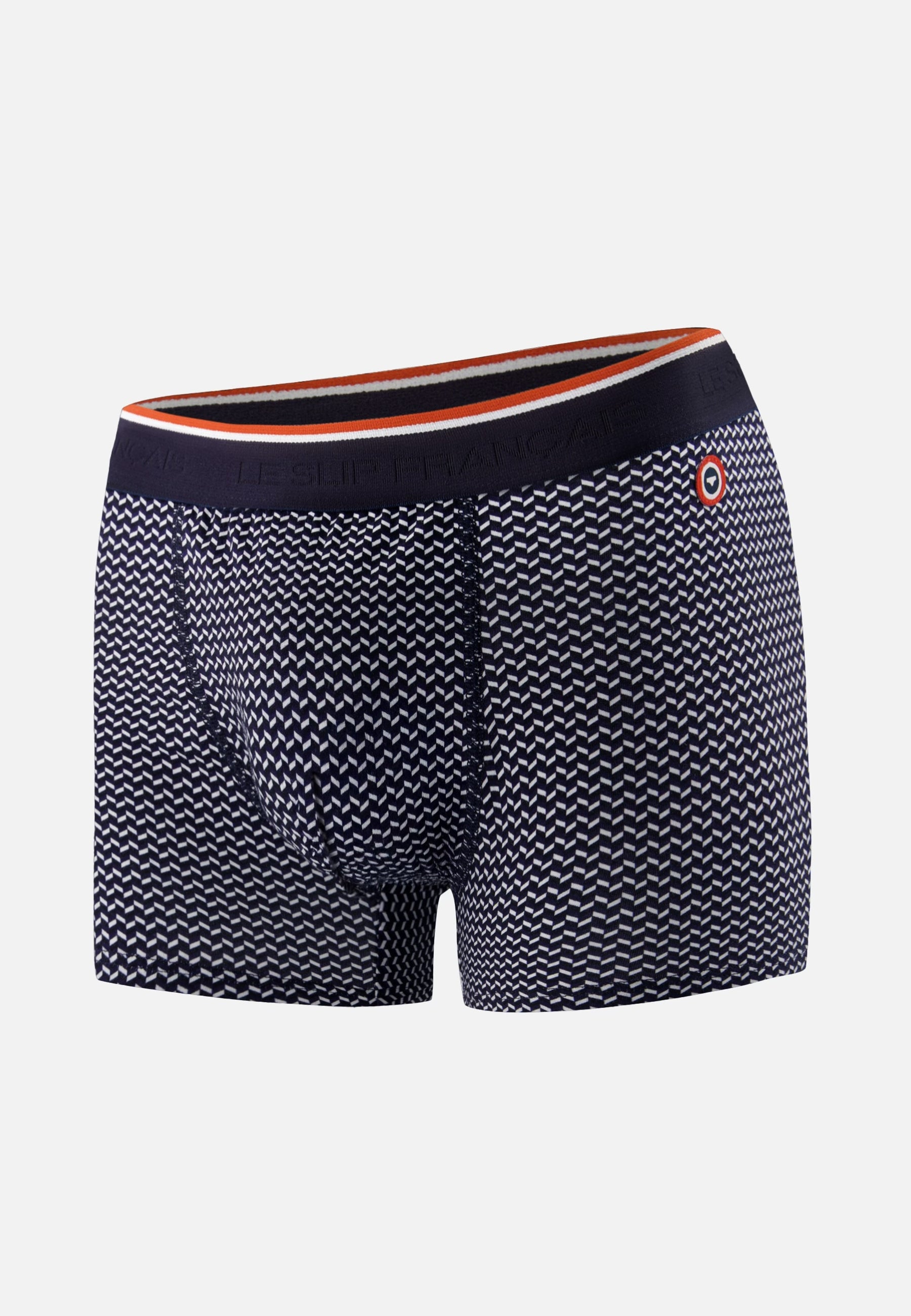 Boxer marinière bleu en coton - Marius Chevron