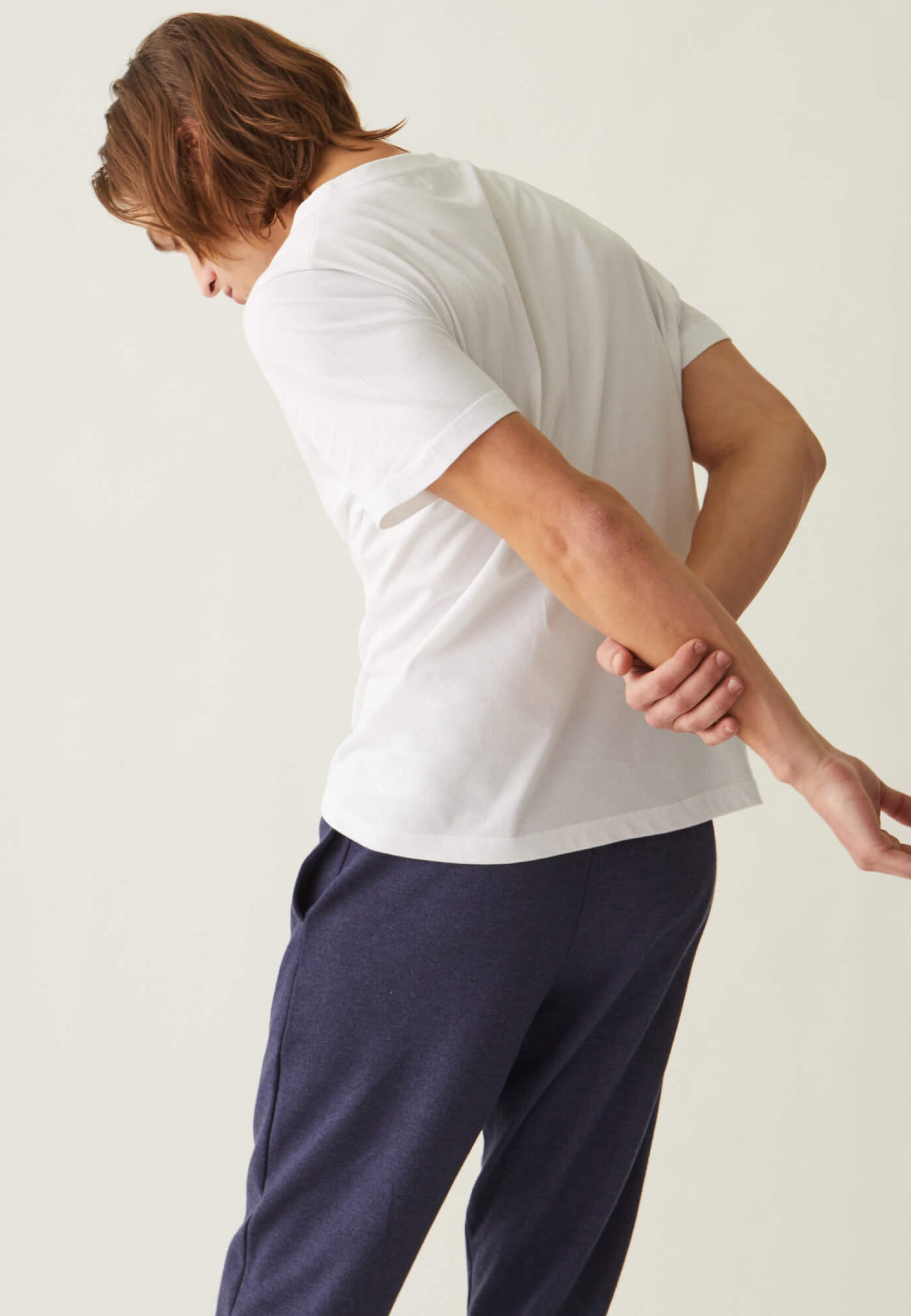 T-shirt col rond en coton - Jean Blanc