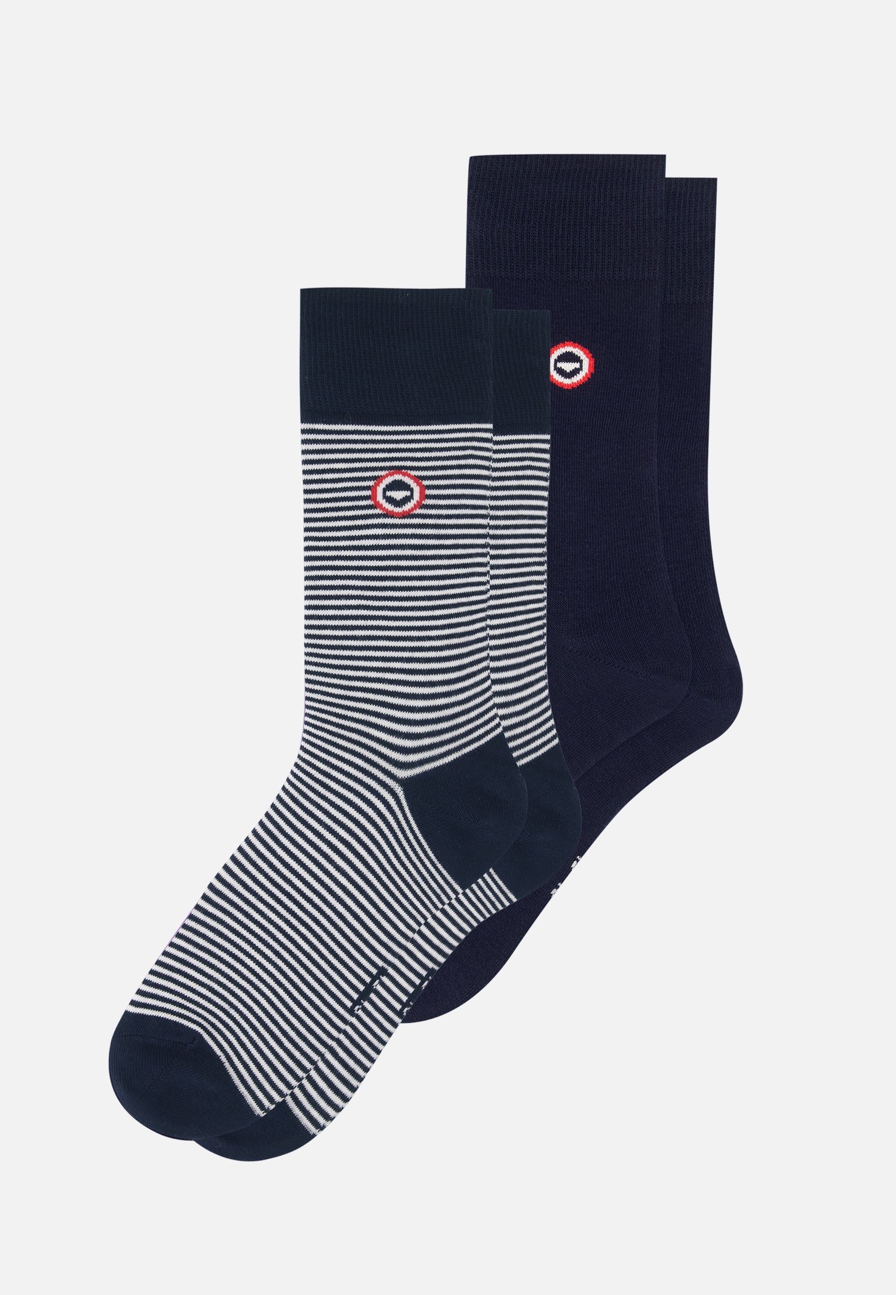 Pack of 2 mid-calf socks - Navy Blue Striped Socks