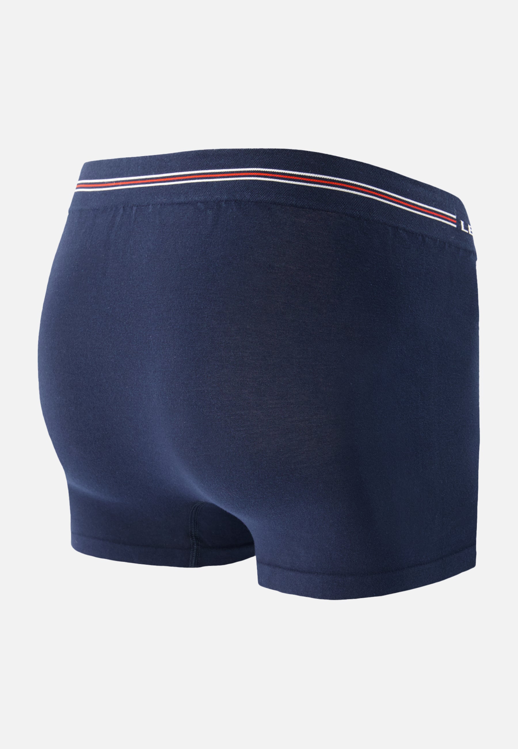 Boxer bleu marine sans couture en coton - Christian Marine Lsf