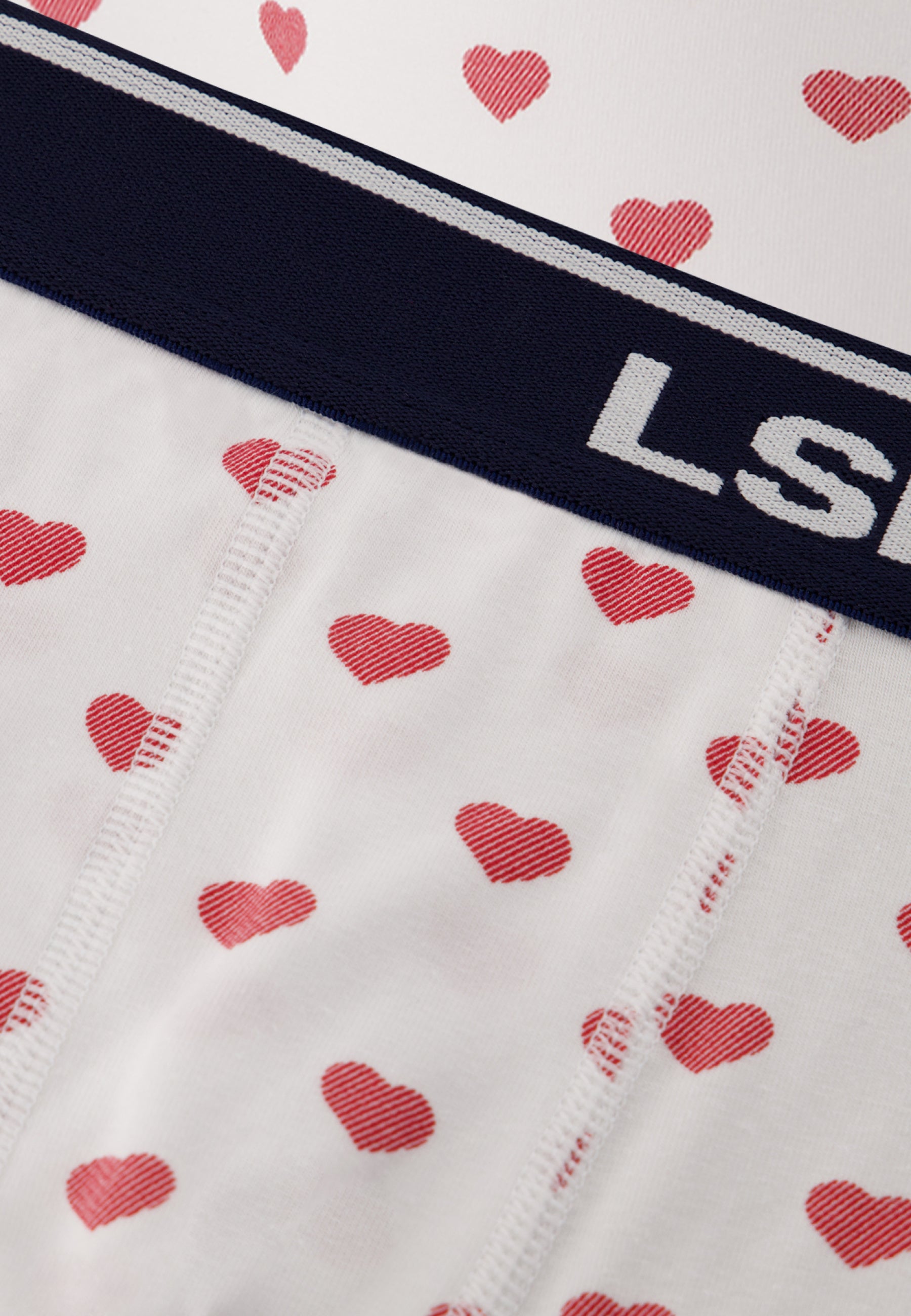 Red heart cotton boxer shorts - Marius Petit Coeur Rouge Cerise