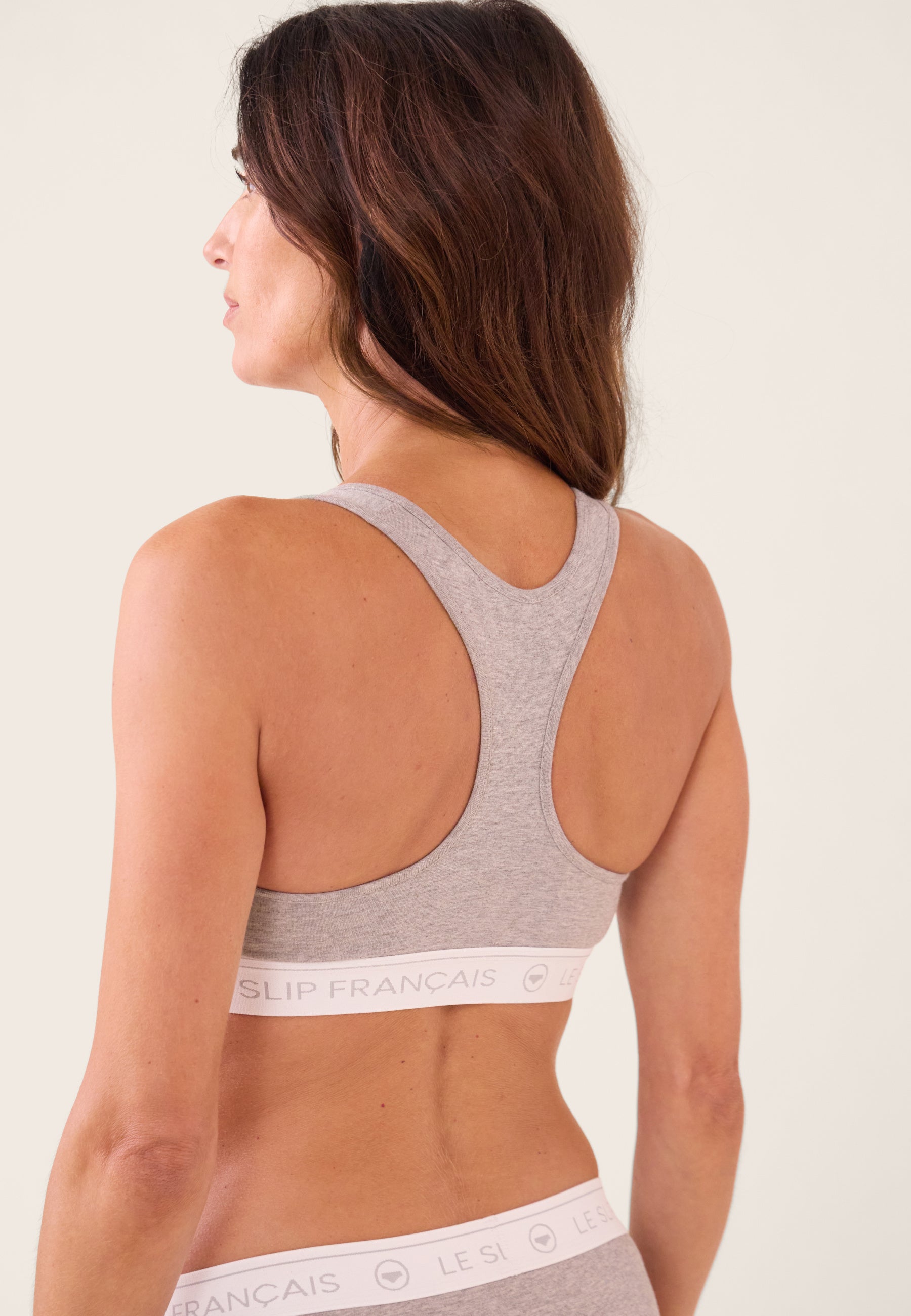 Women's grey cotton bralette - Tapageuse Grey Hemp