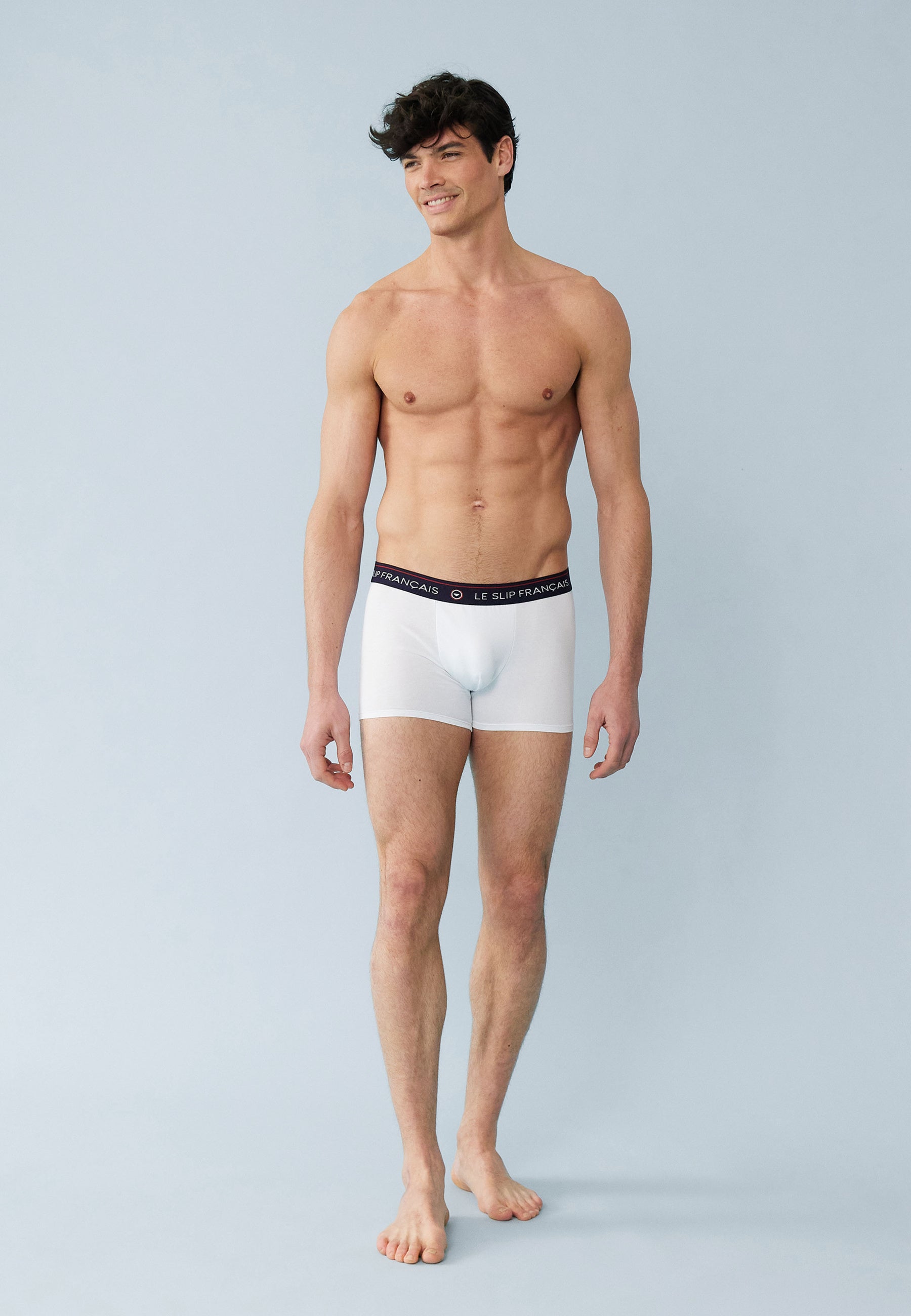 Lot de 3 boxers en coton - Boxers Noir Blanc Gris