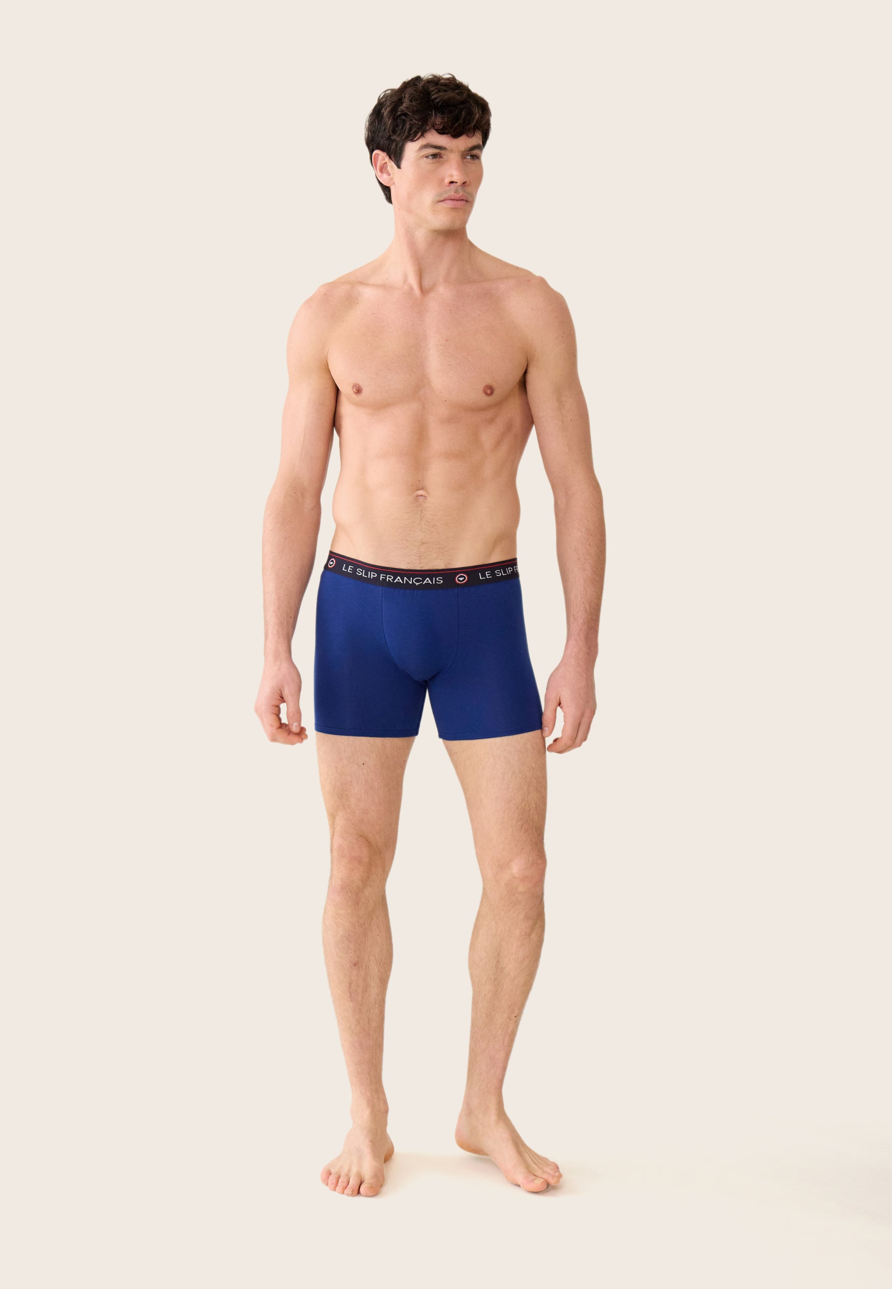 Boxer long indigo en coton - Redoutable Long Indigo