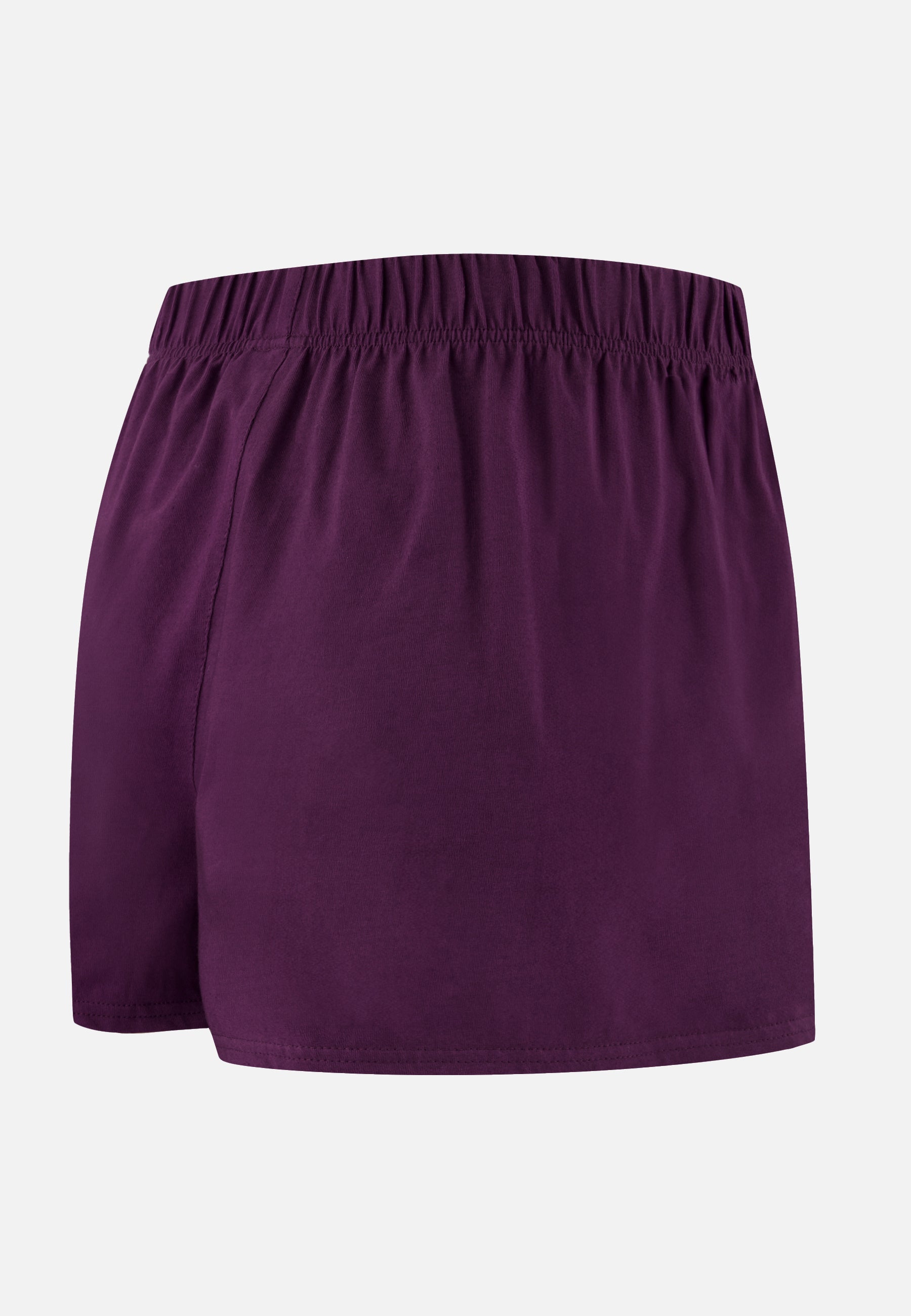 Plum cotton jersey boxer shorts - Fredo Prune