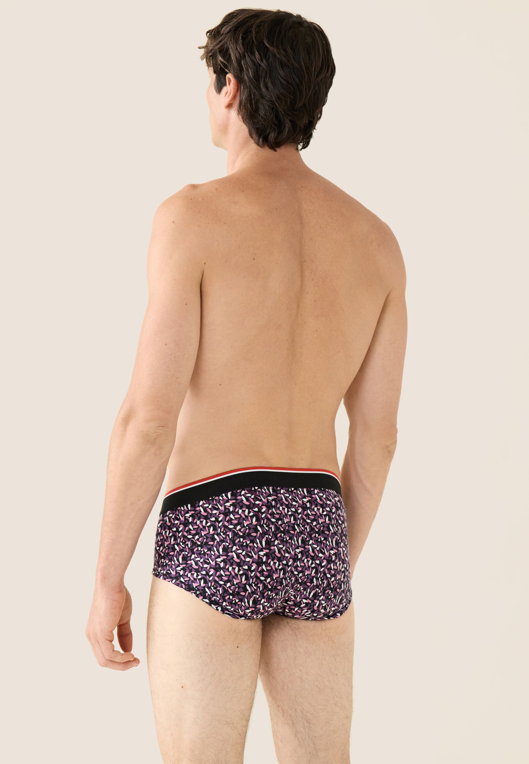 Plum gavotte print cotton briefs - Terrible Gavotte Prune