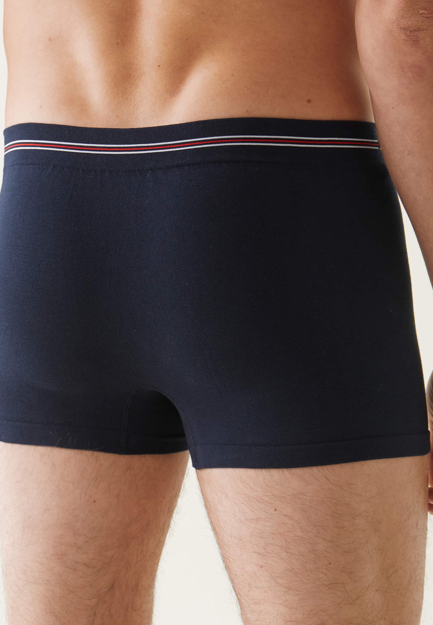Lot de 2 boxers bleu marine en coton sans couture - Boxers Marine