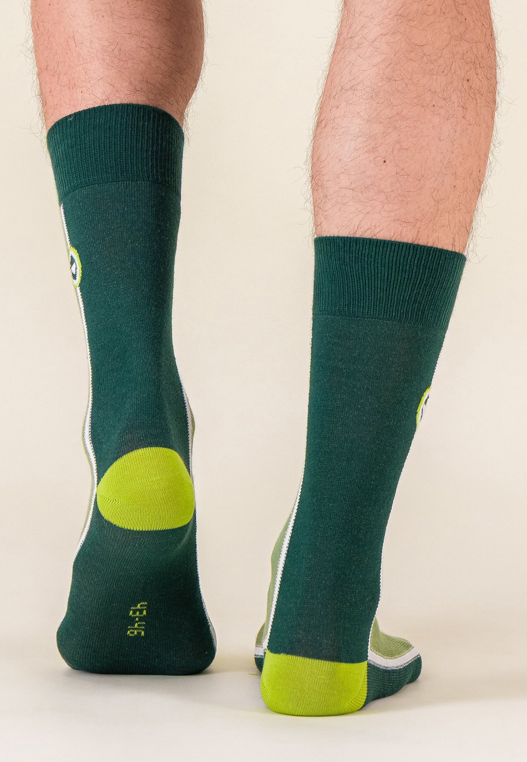 Lot de 3 chaussettes en coton - Chaussettes Verti Vert Forêt Blanc Vert Forêt