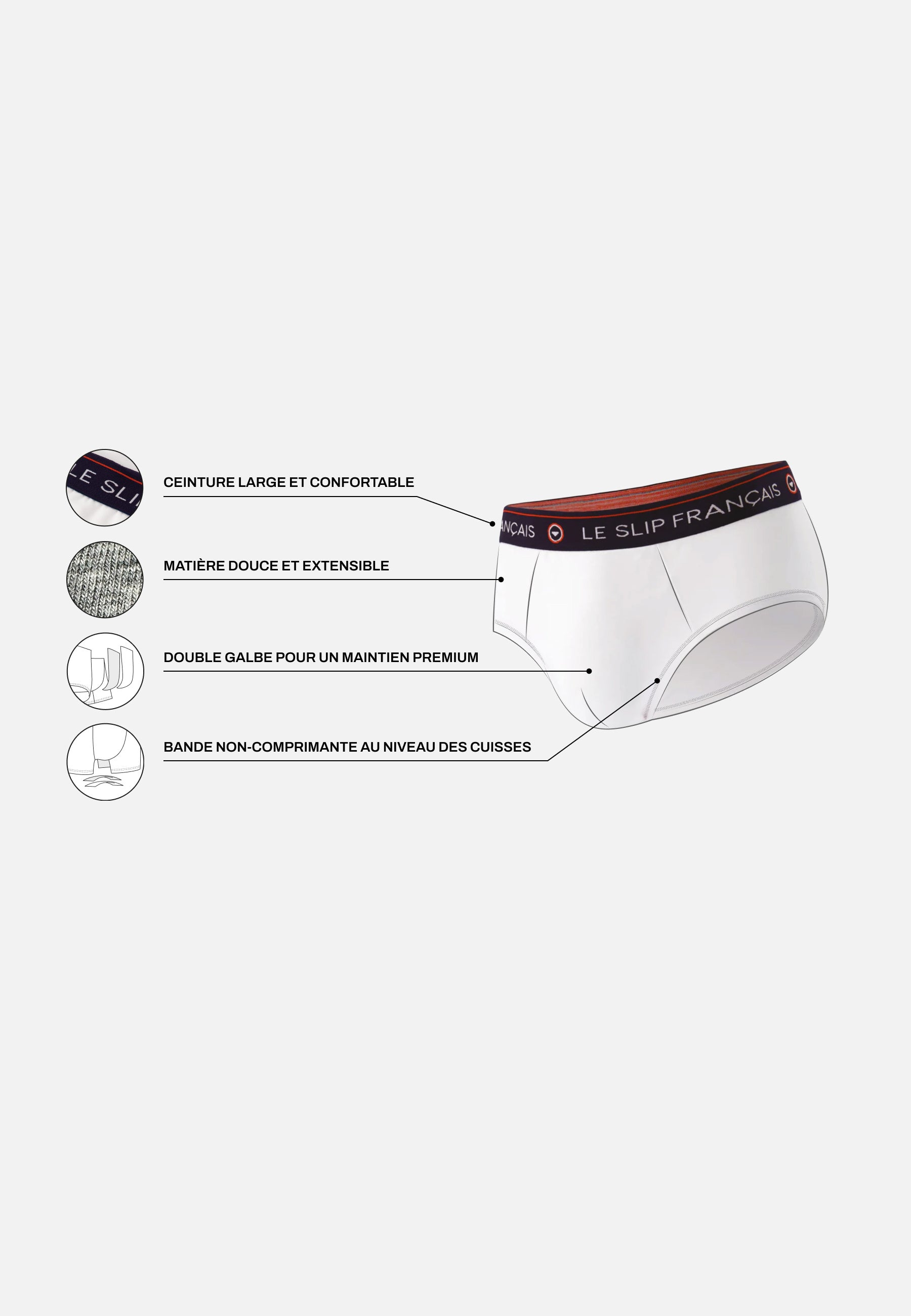 White cotton briefs - Intrepide White