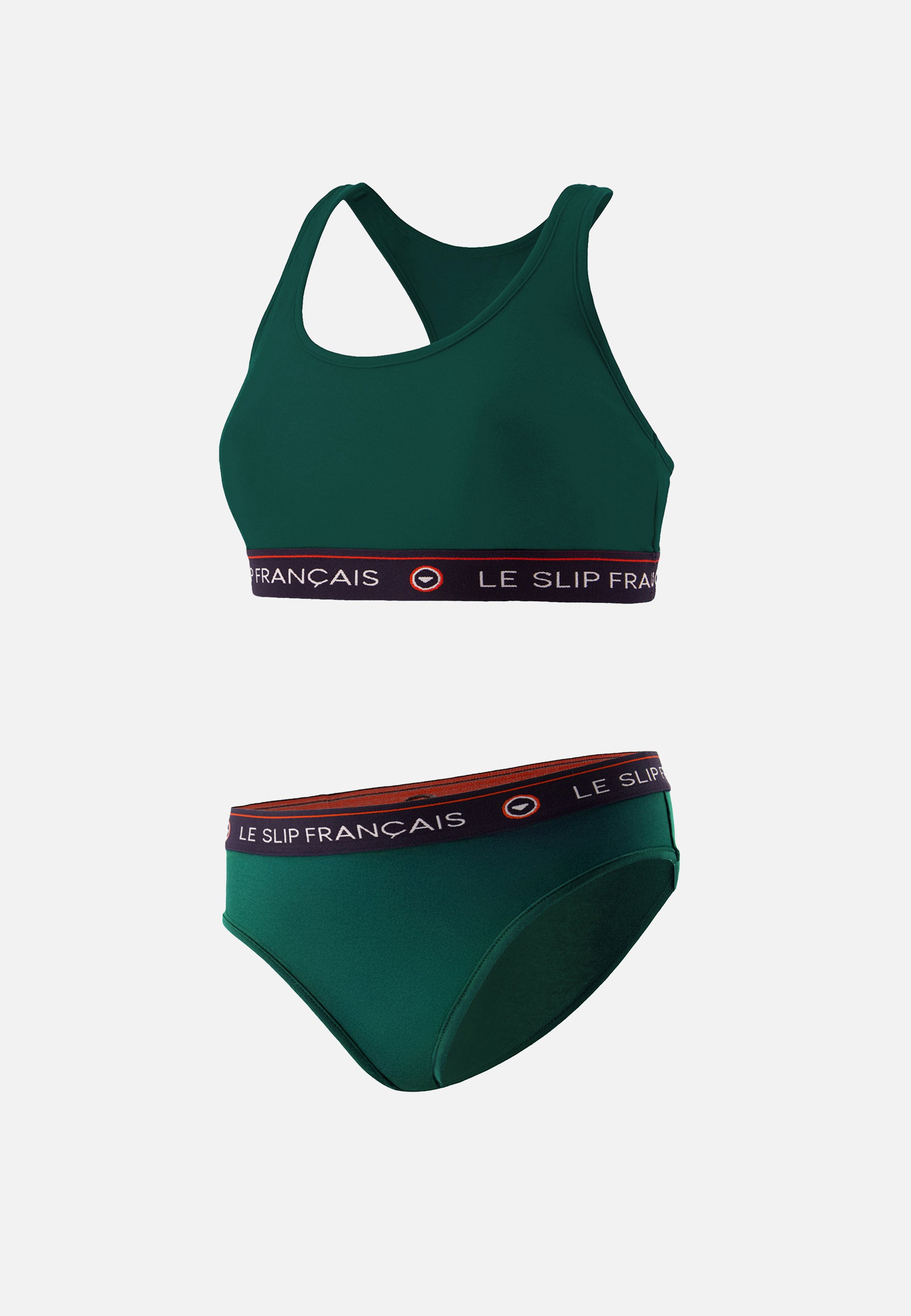 Ensemble culotte brassière en coton - Tapageuse Rieuse Vert Sapin