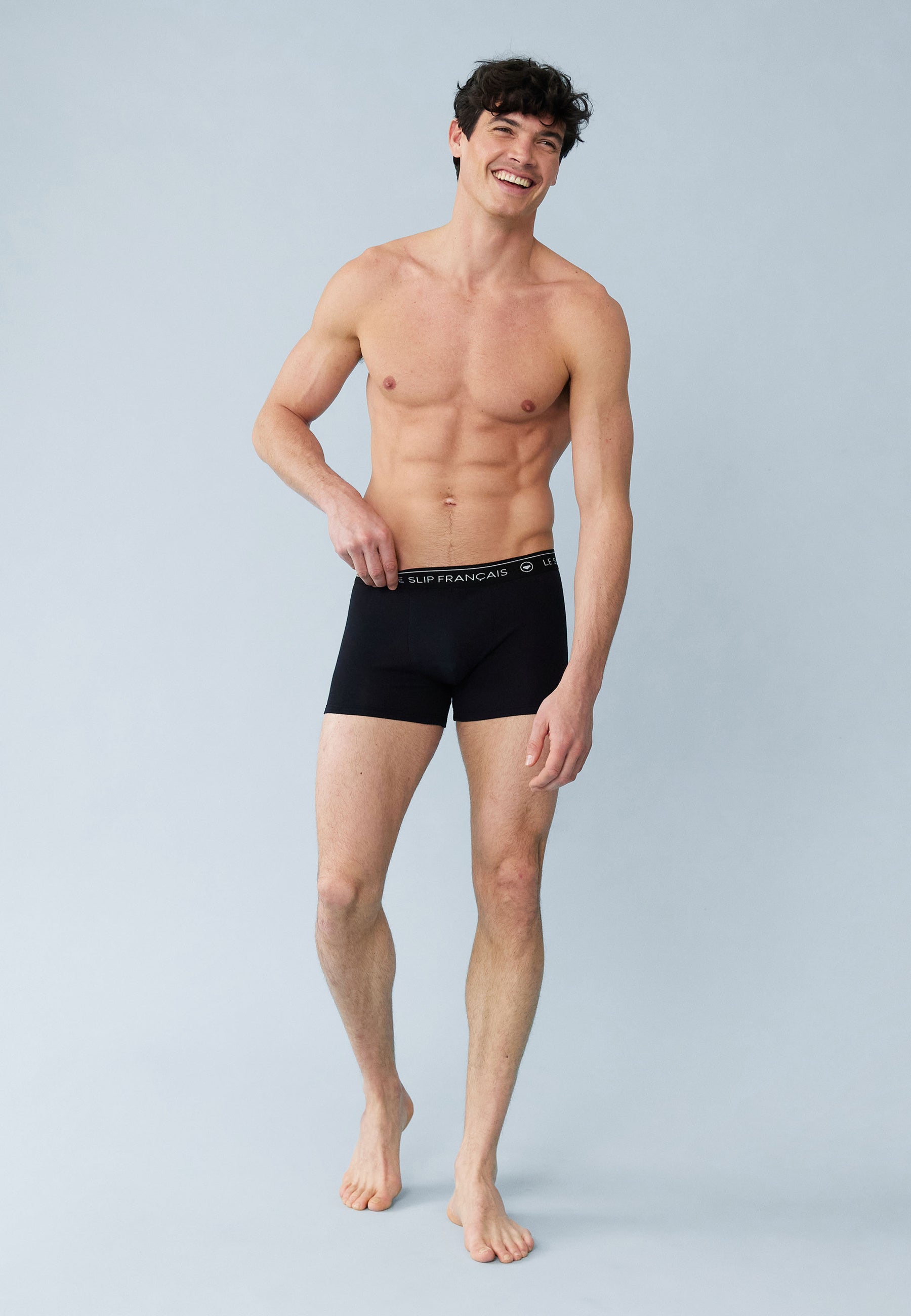 Pack of 3 cotton boxers - Black White Grey Boxers