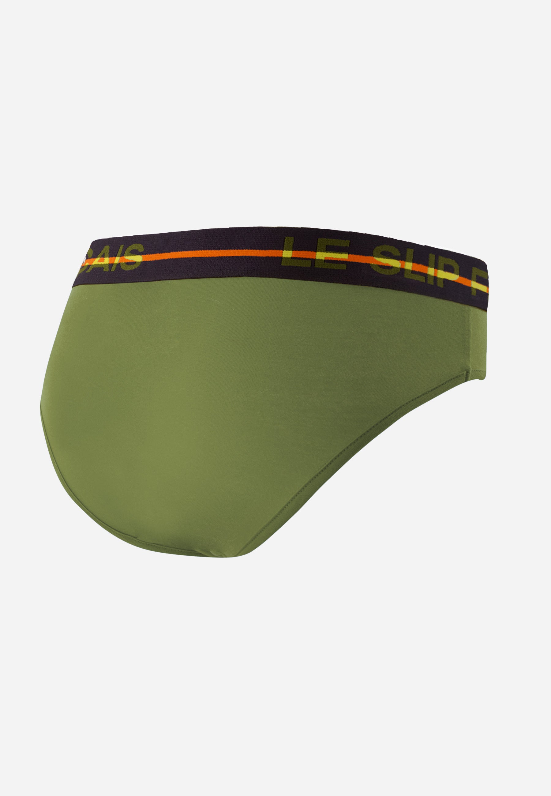 High-waisted green cotton briefs - Rieuse Kaki Veronese