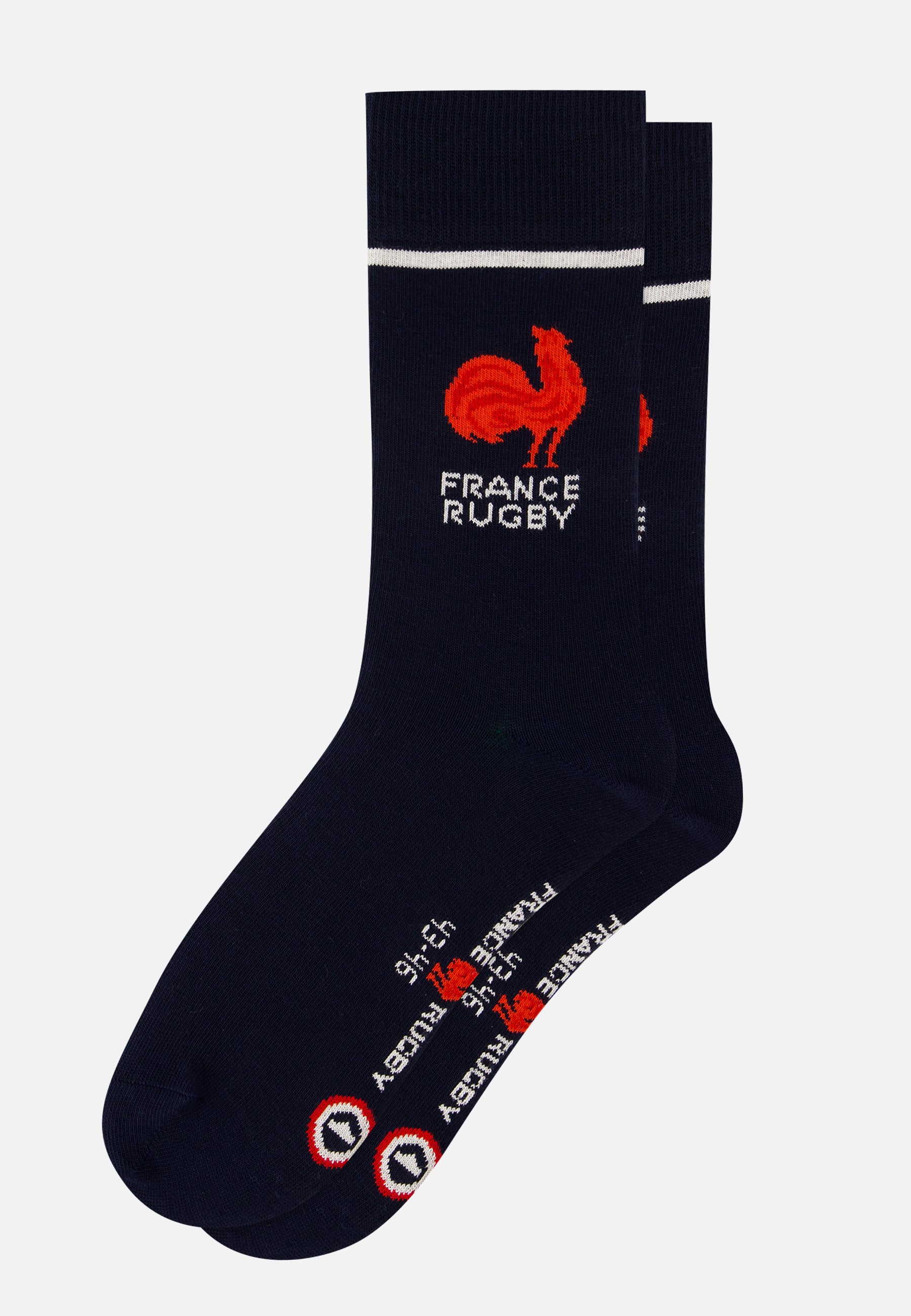 Chaussettes mi-hautes bleu marine France Rugby - Lucas France Rugby Marine