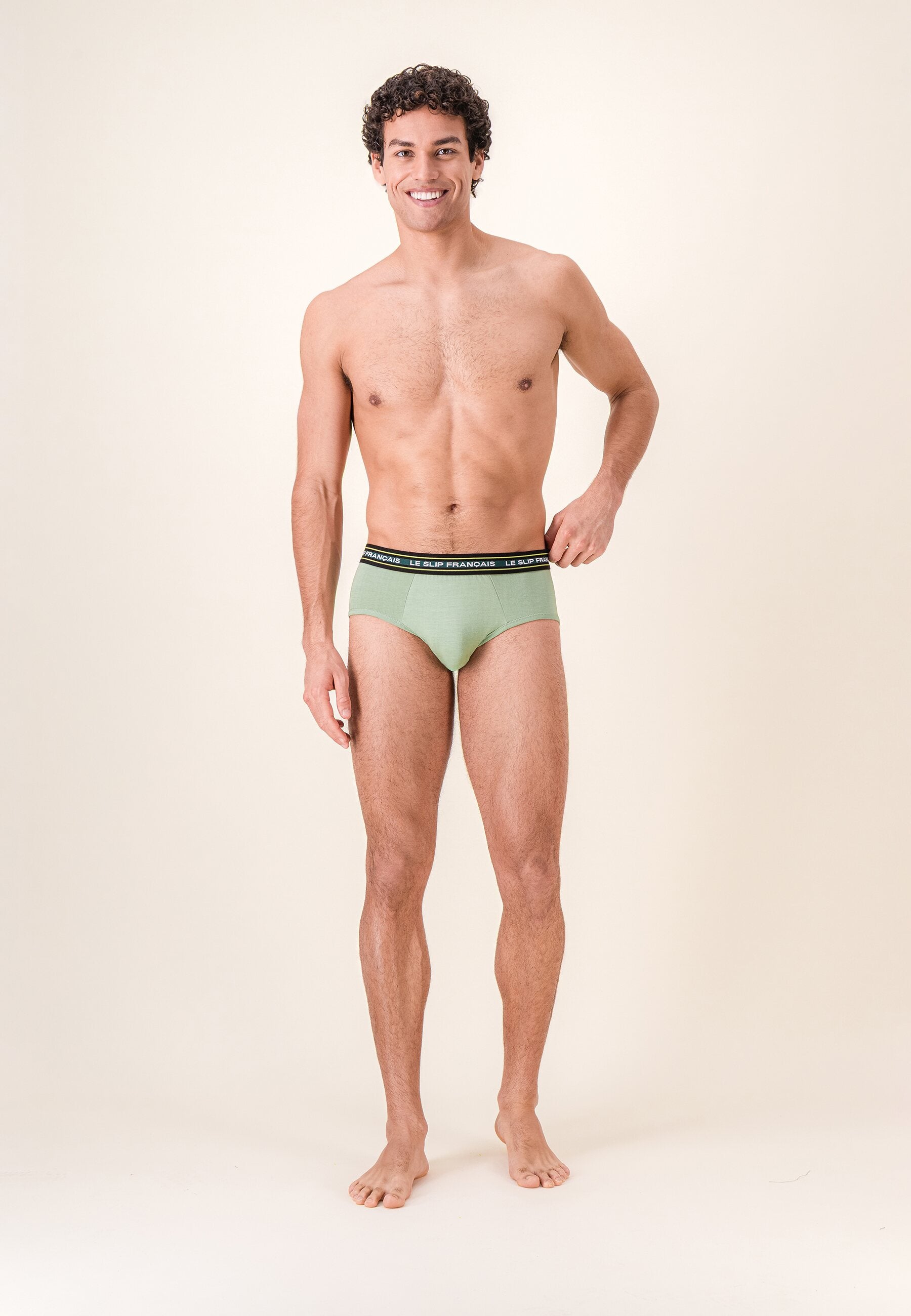 Slip vert en coton - Intrépide Vert Sauge