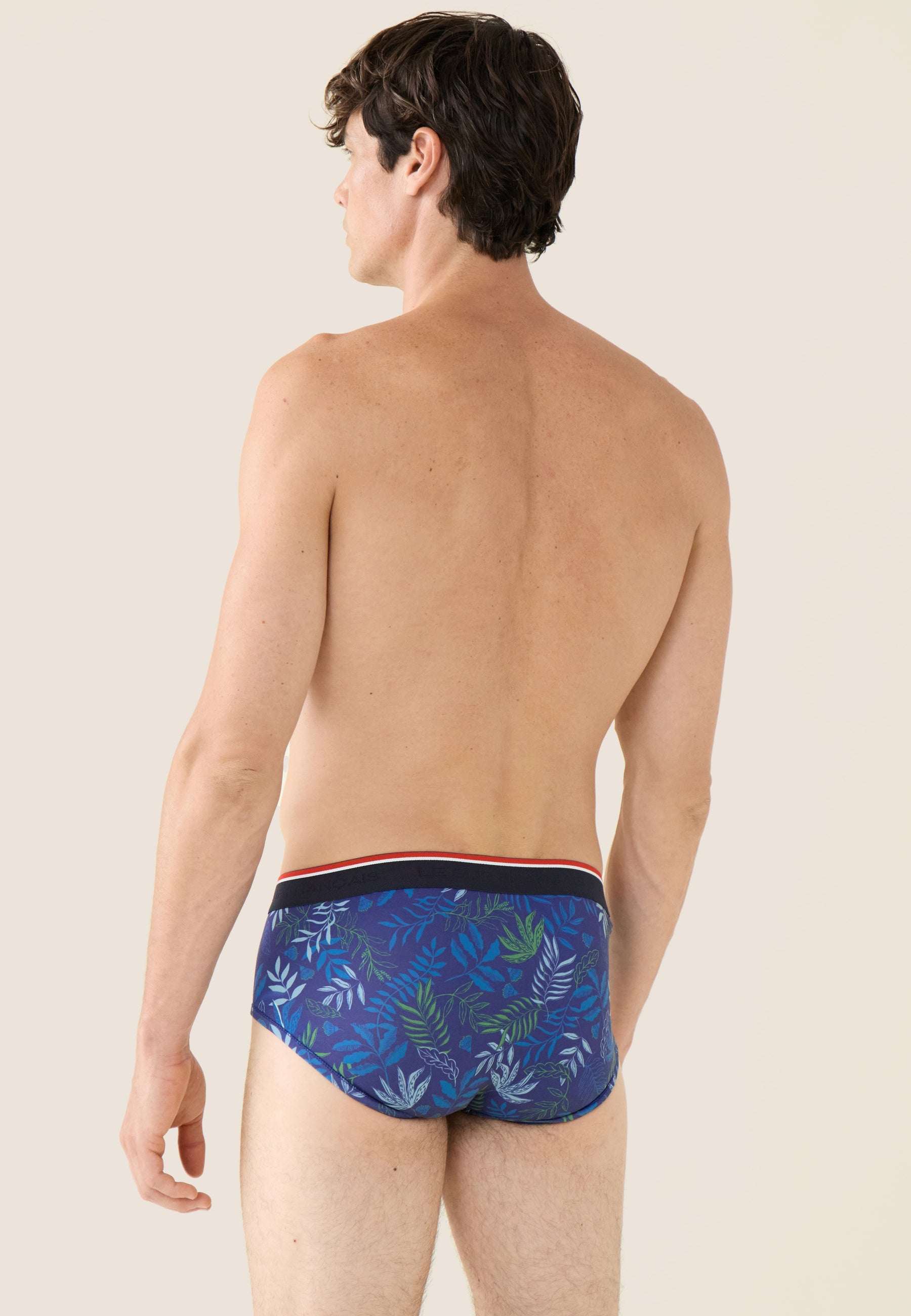 Indigo printed cotton briefs - Terrible Sous Bois Indigo