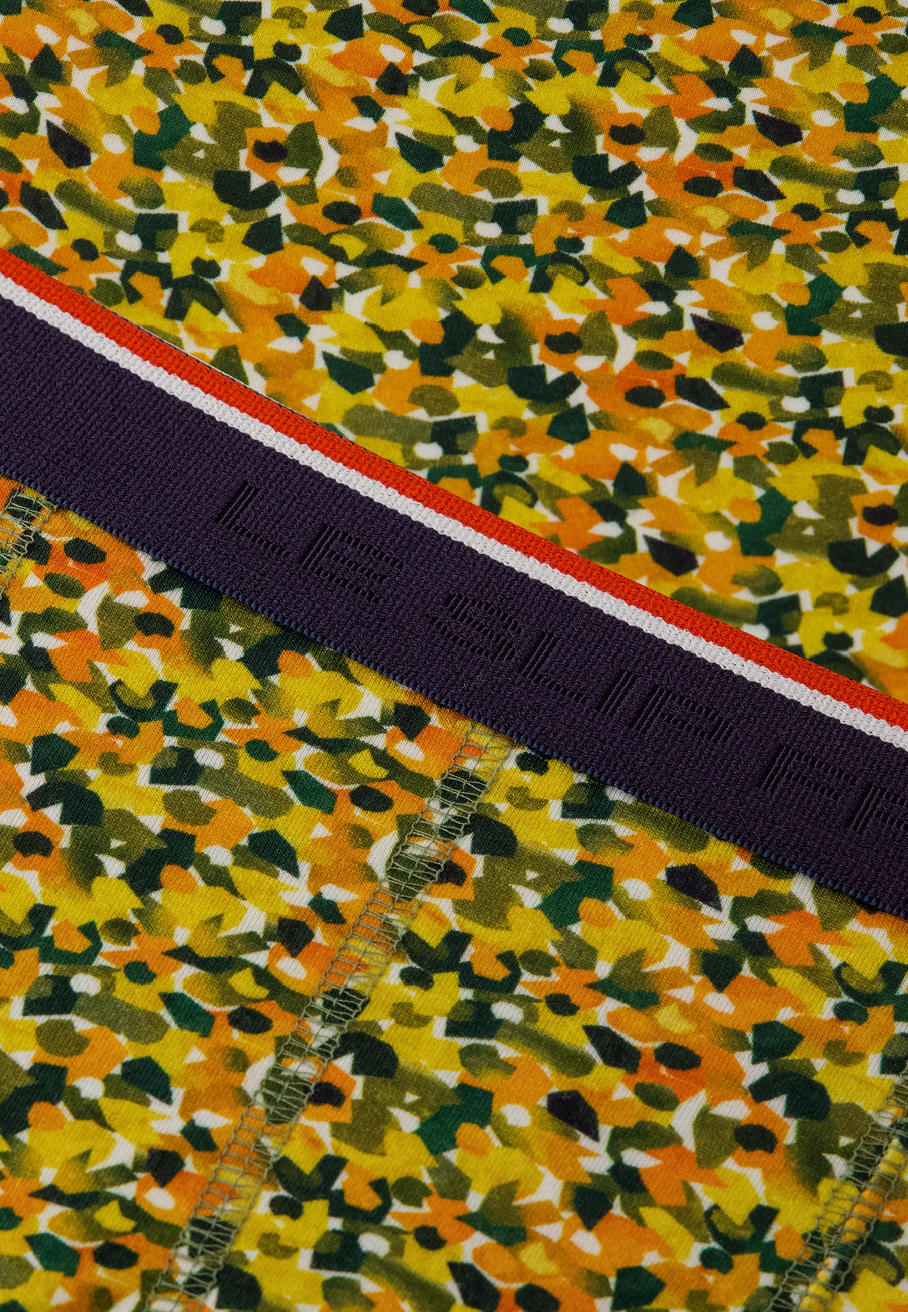 Yellow confetti-pattern cotton boxer shorts - Marius Confetti Yellow