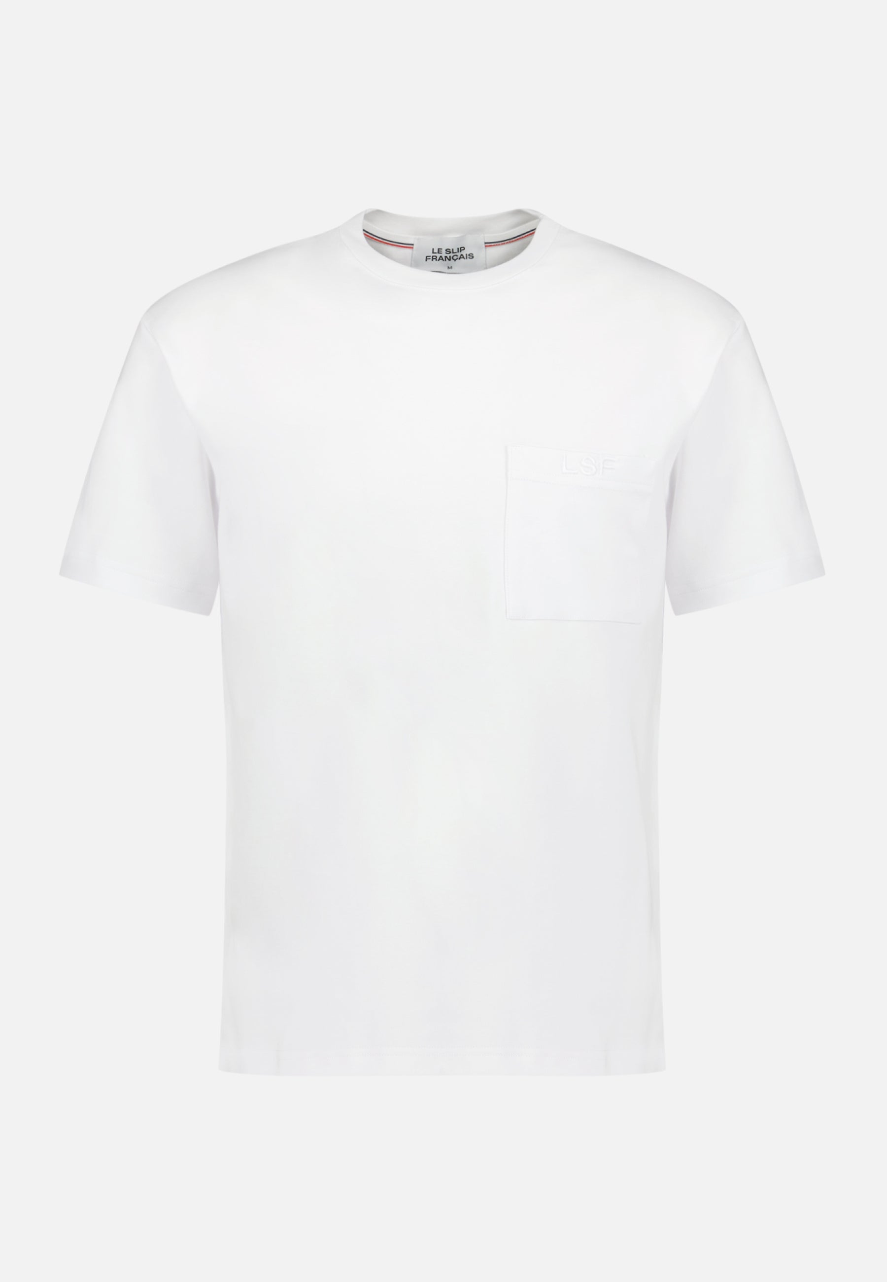 T-shirt homme blanc avec poche poitrine en coton - Sasha Blanc