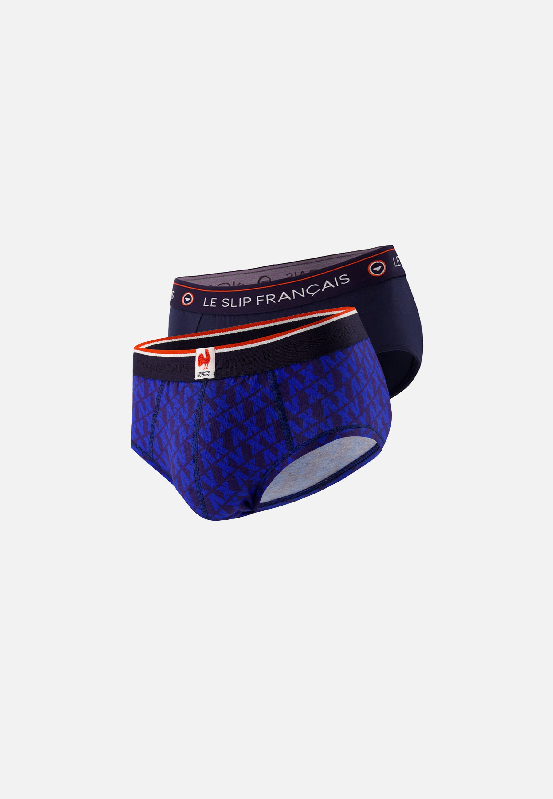 Pack of 2 cotton briefs - XV De France Navy Briefs