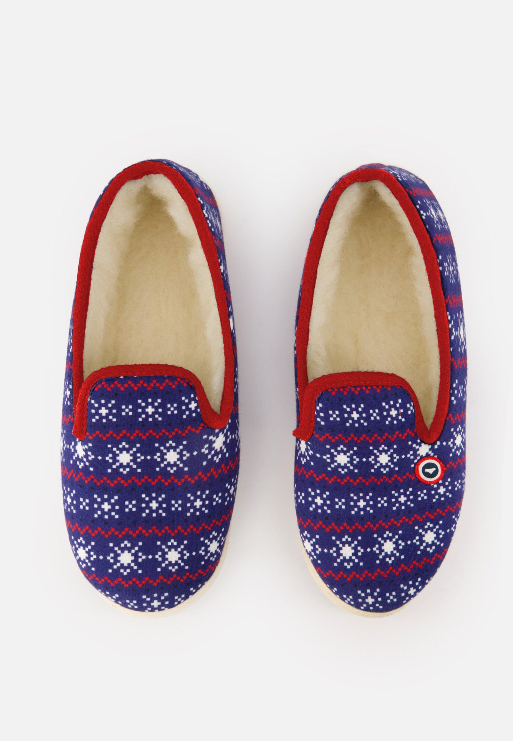 Chaussons d'intérieur en laine - Pantoufles Flocon