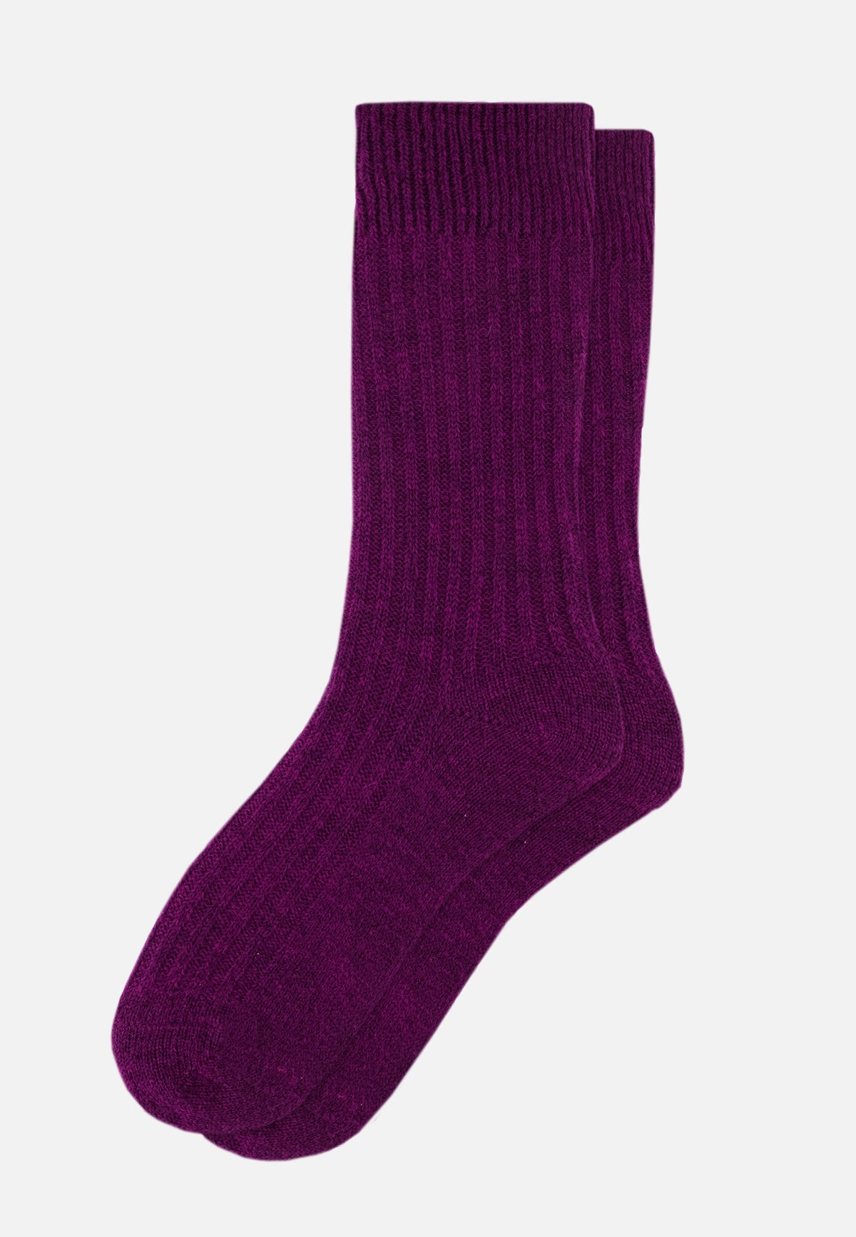Chaussettes mi-hautes en mohair - Andy Violet Profond