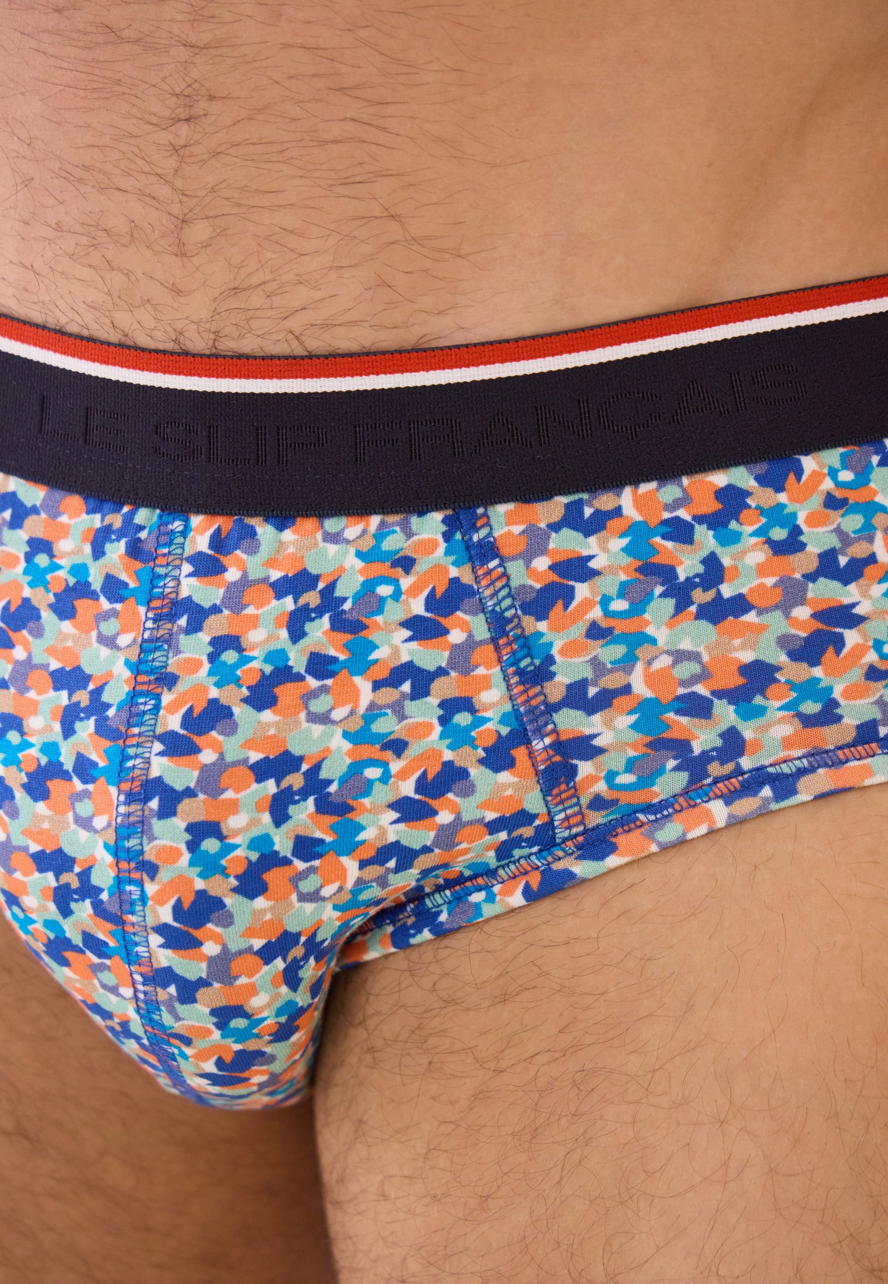 Slip bleu à motif confetti en coton - Terrible Confetti Bleu Nautique