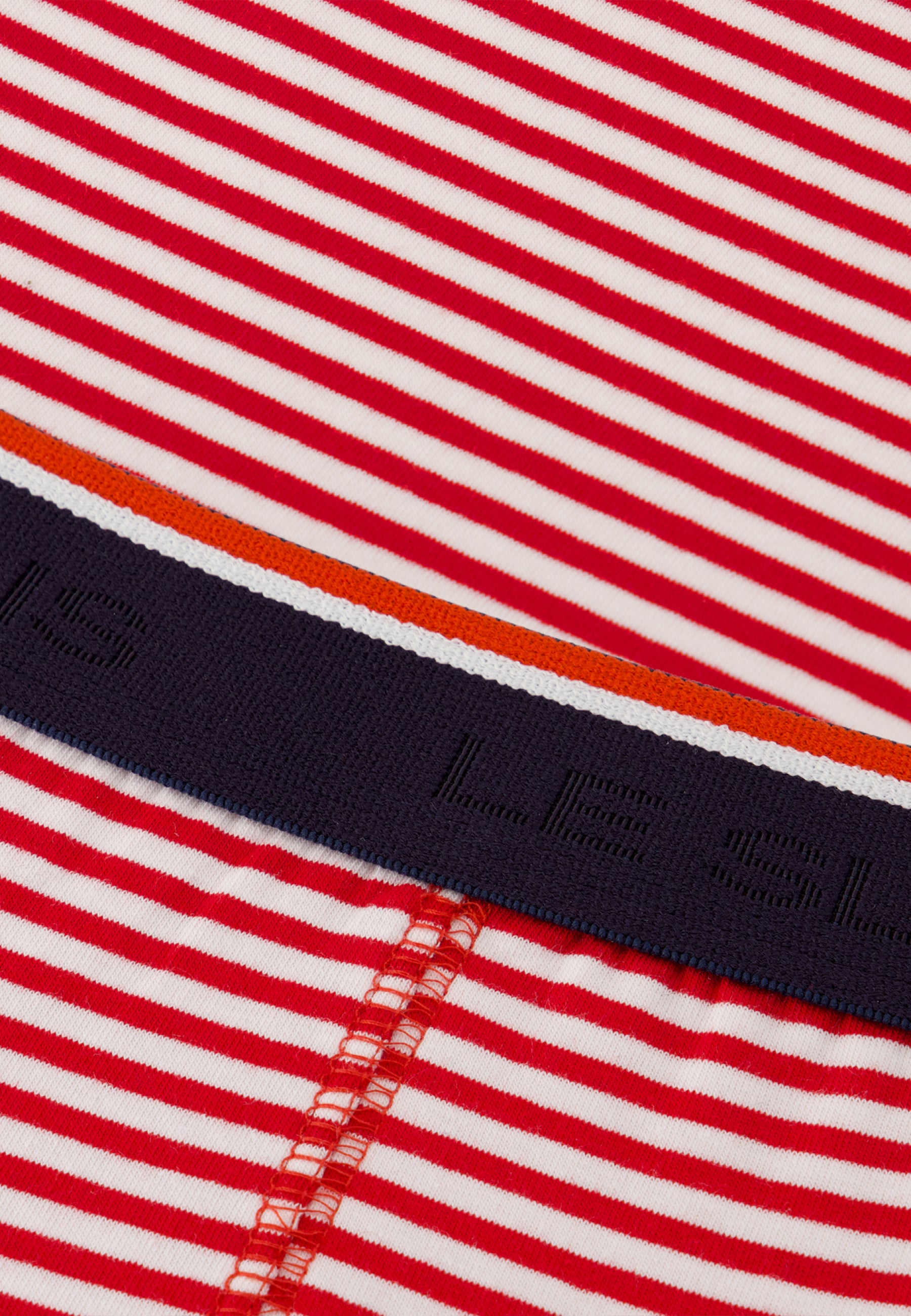Red cotton striped boxer shorts - Marius Mariniere Rouge