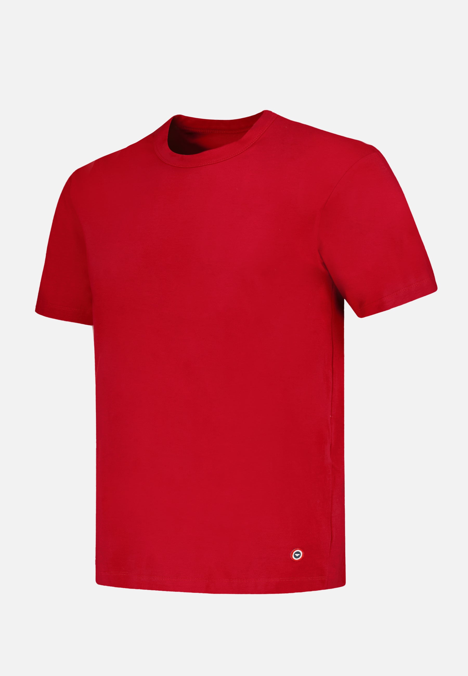 Men's short-sleeved red cotton T-shirt - Formidable Cherry Red