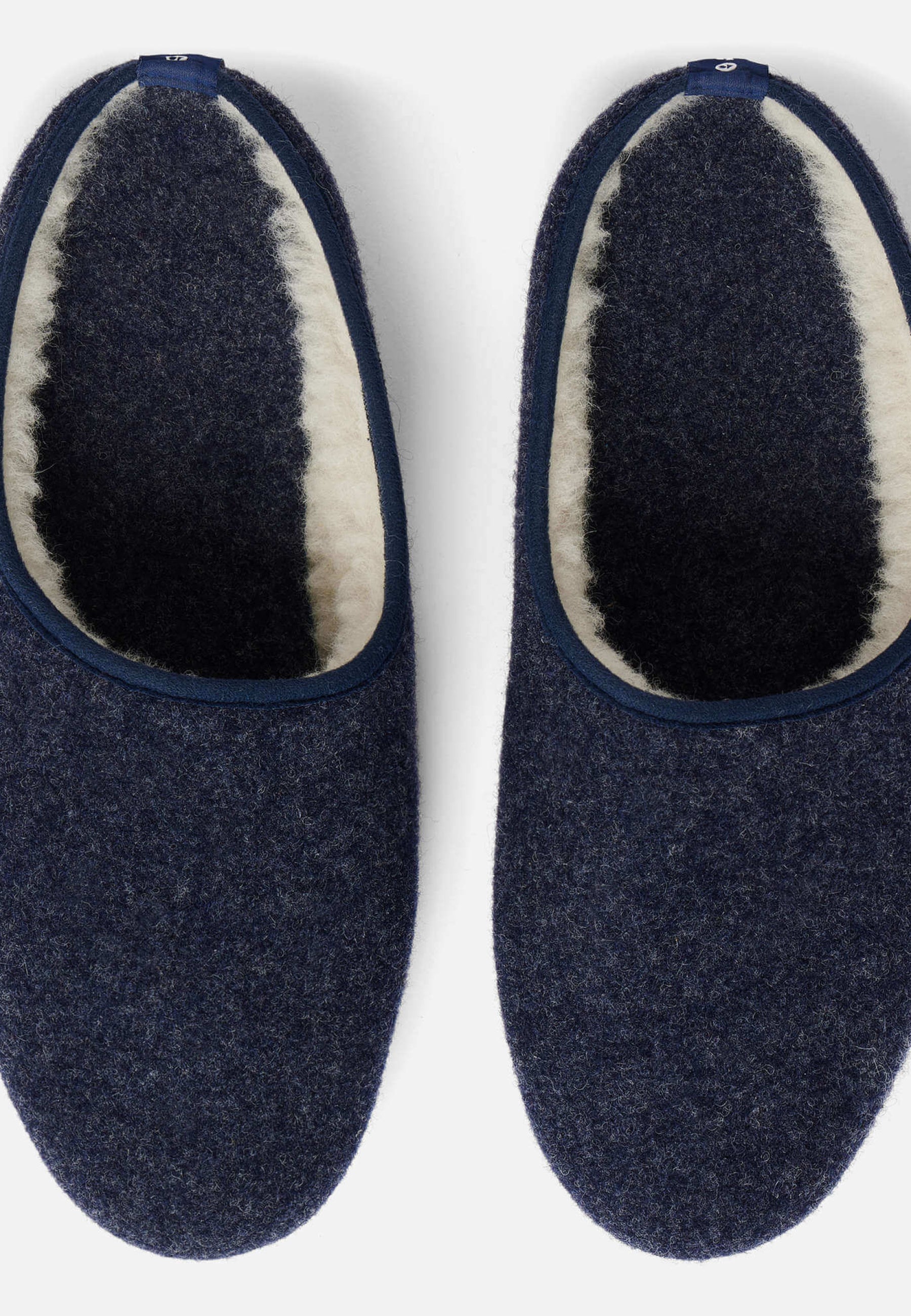 Chaussons d'intérieur en laine - Claude Marine