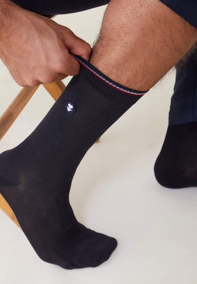 Mid-high socks in lisle thread - Le Slip Français - 3