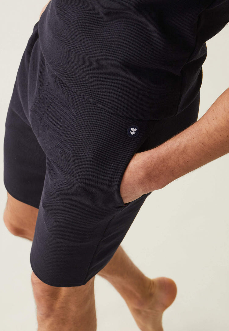 Textured cotton pajama shorts - Le Slip Français - 4