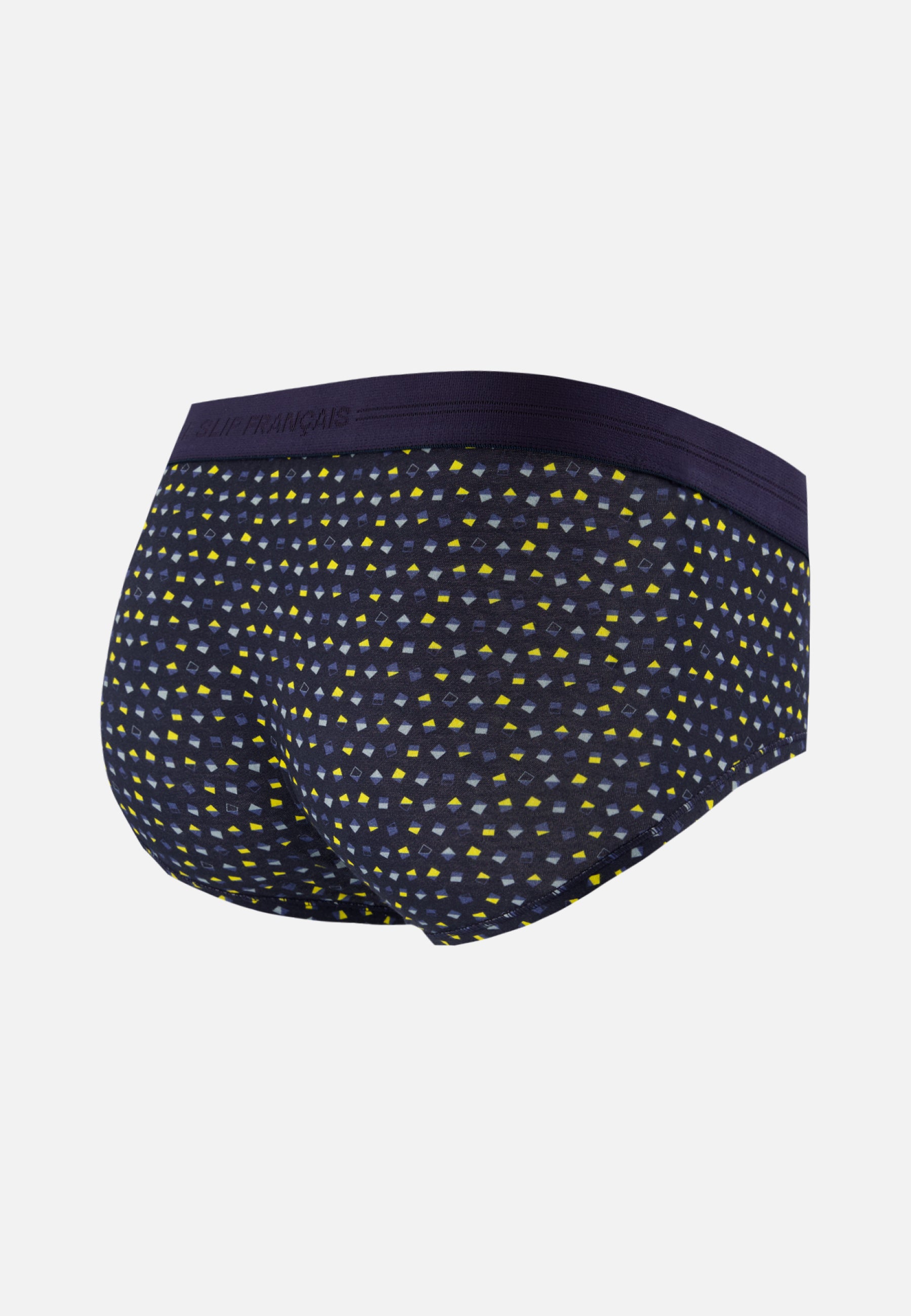 Slip en coton - Terrible Petits Carrés Marine Cire