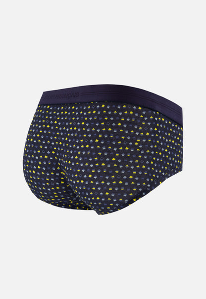Slip en coton - Terrible Petits Carrés Marine Cire
