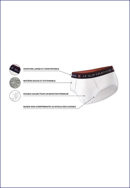 Lot de 2 slips en coton - Slips XV De France Marine Marine